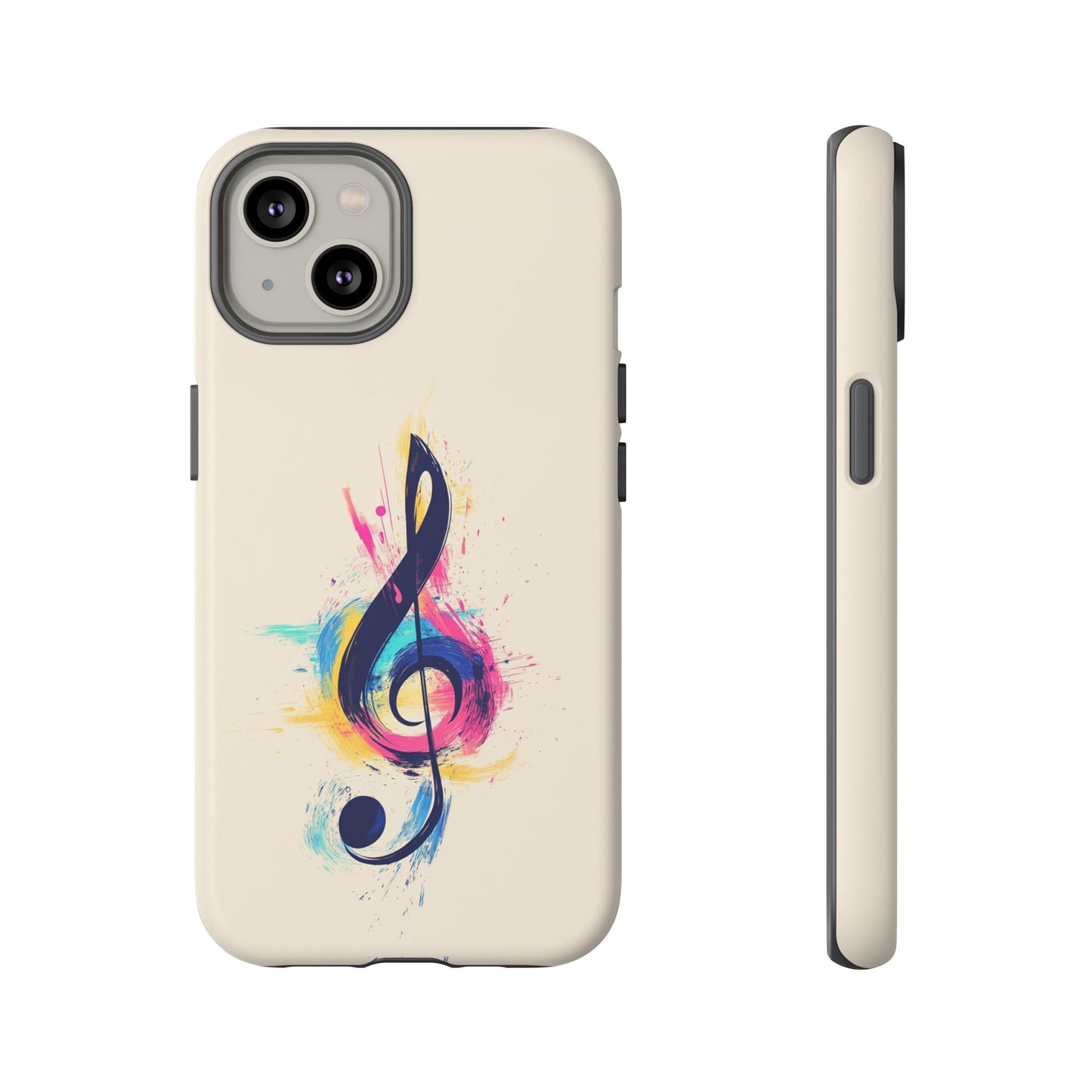 Colorful Music Theme Phone Case, Artistic Phone Cover for Music Lovers, Unique Gift for Musicians, Vibrant Smartphone Case, Eclectic Style