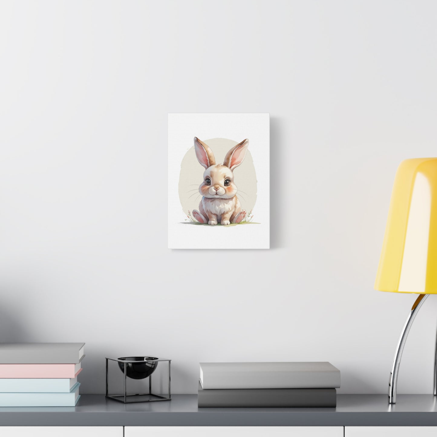 Adorable Bunny Canvas Art Print, Cute Bunny Wall Decor, Nursery or Kids Room, Easter Gift, Animal Lover Gift - Free Shipping