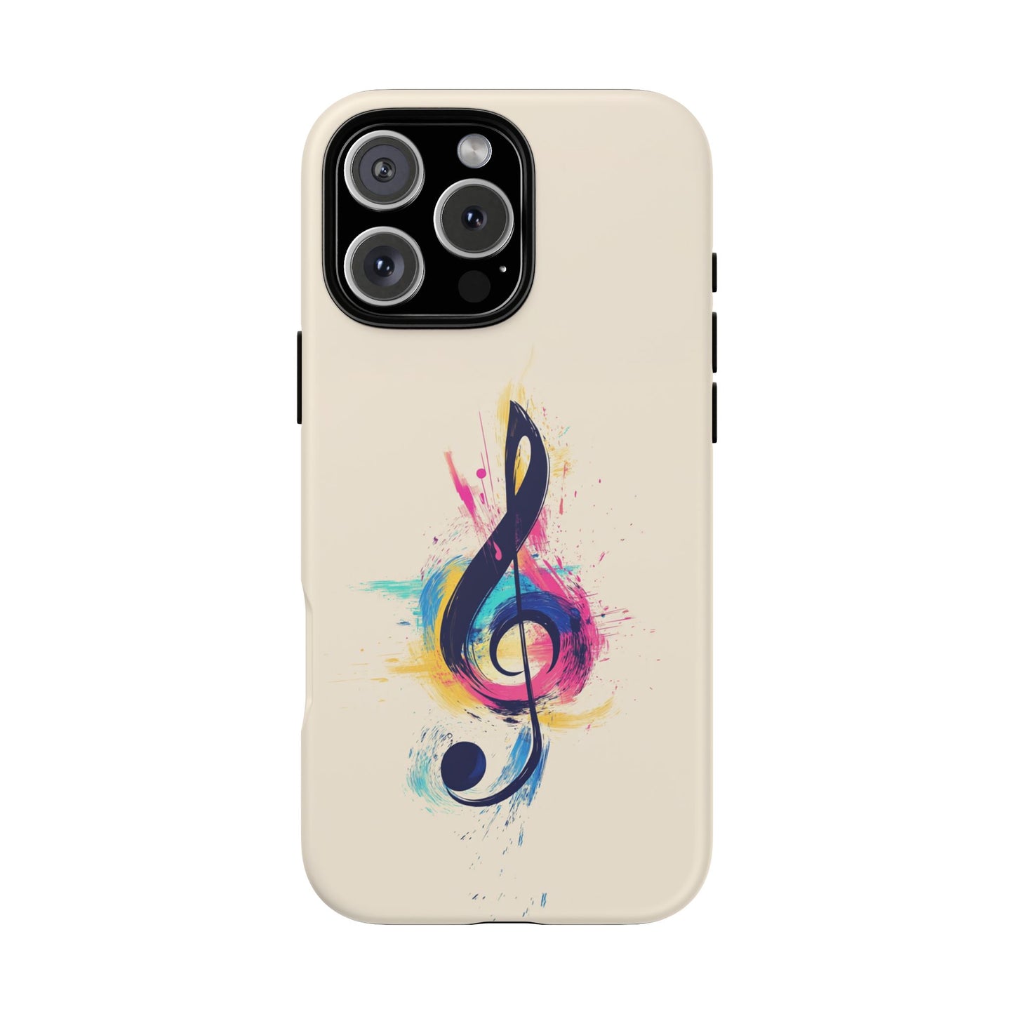 Colorful Music Theme Phone Case, Artistic Phone Cover for Music Lovers, Unique Gift for Musicians, Vibrant Smartphone Case, Eclectic Style