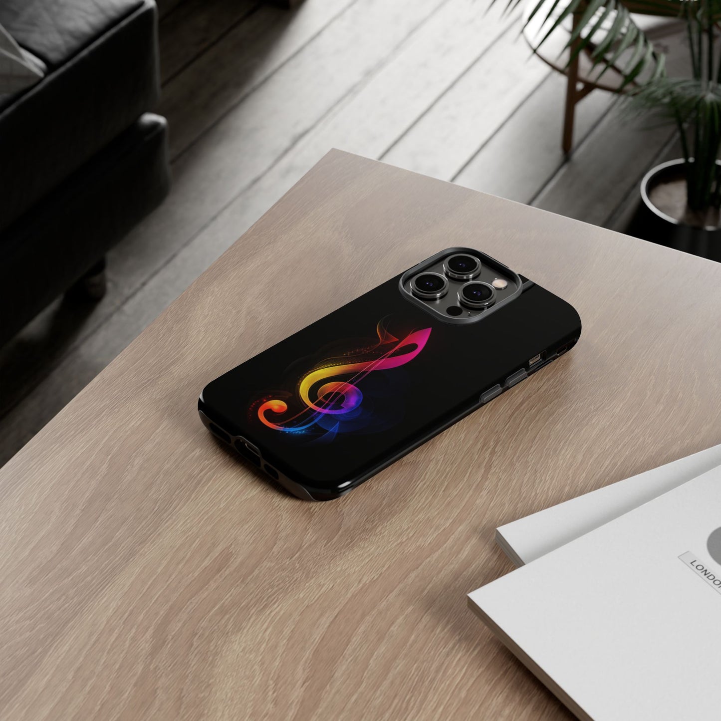 Colorful Music Note Phone Case, Unique Gift for Music Lovers, Flexible Tough Case, Smartphone Accessory, Personalized Music Gifts