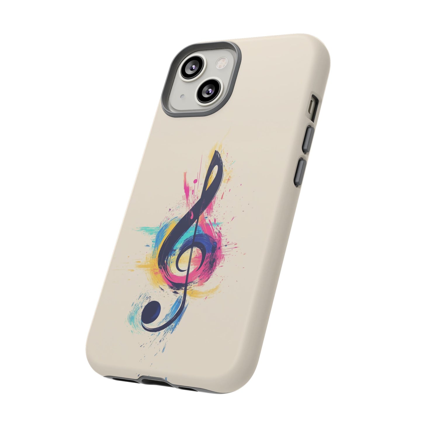 Colorful Music Theme Phone Case, Artistic Phone Cover for Music Lovers, Unique Gift for Musicians, Vibrant Smartphone Case, Eclectic Style