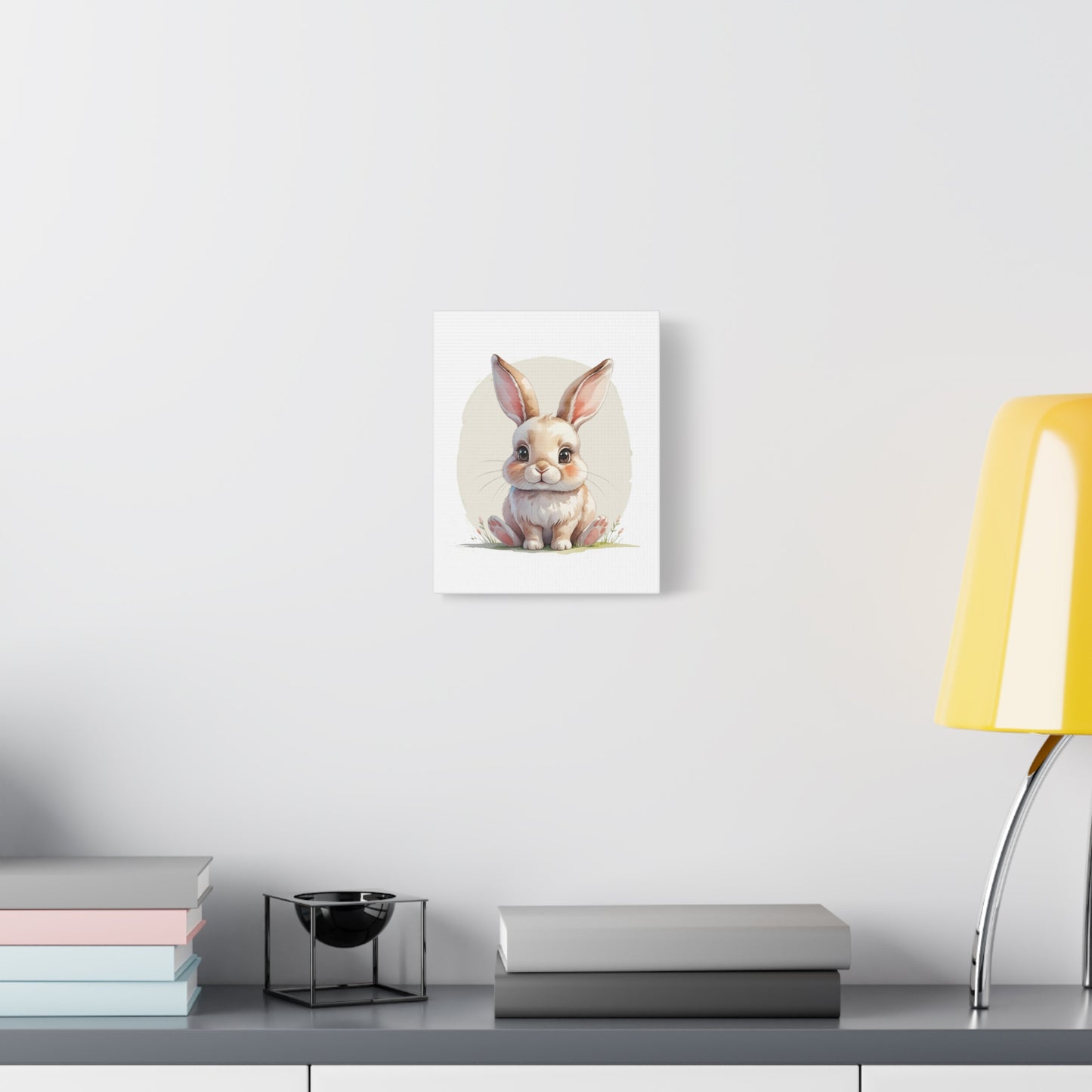 Adorable Bunny Canvas Art Print, Cute Bunny Wall Decor, Nursery or Kids Room, Easter Gift, Animal Lover Gift - Free Shipping