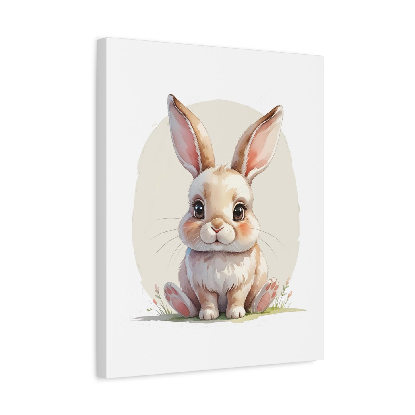 Adorable Bunny Canvas Art Print, Cute Bunny Wall Decor, Nursery or Kids Room, Easter Gift, Animal Lover Gift - Free Shipping