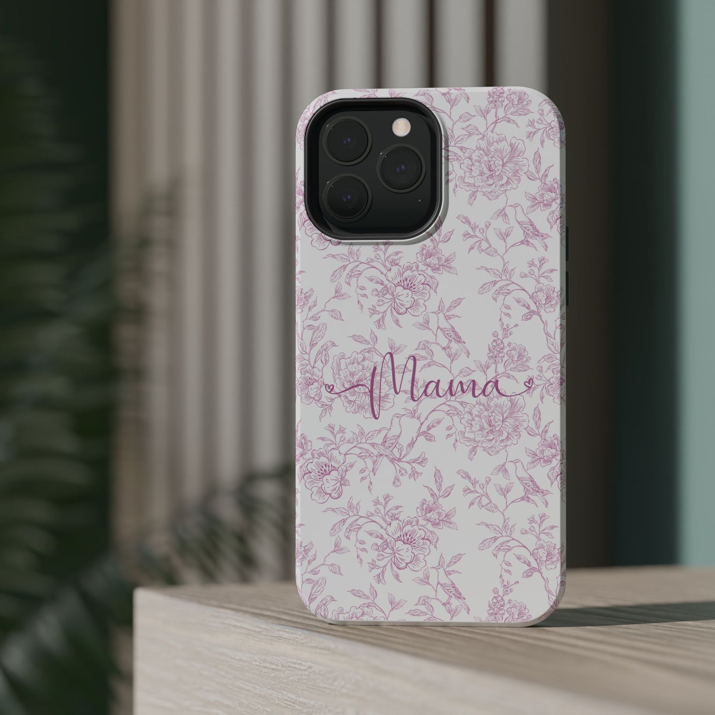 Chic Floral Magnetic Phone Case for Moms, Personalized Phone Cover, Stylish Tough Phone Case, Mother's Day Gift, Custom Phone Case