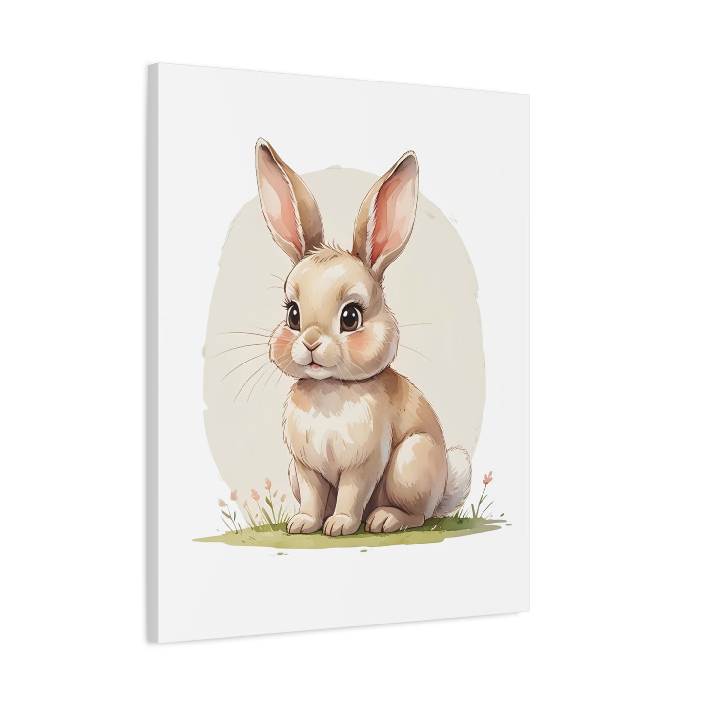 Cute Bunny Canvas Art Print, Nursery Decor, Child's Room Artwork, Animal Wall Art, Easter Decoration, Gift Idea - Free Shipping