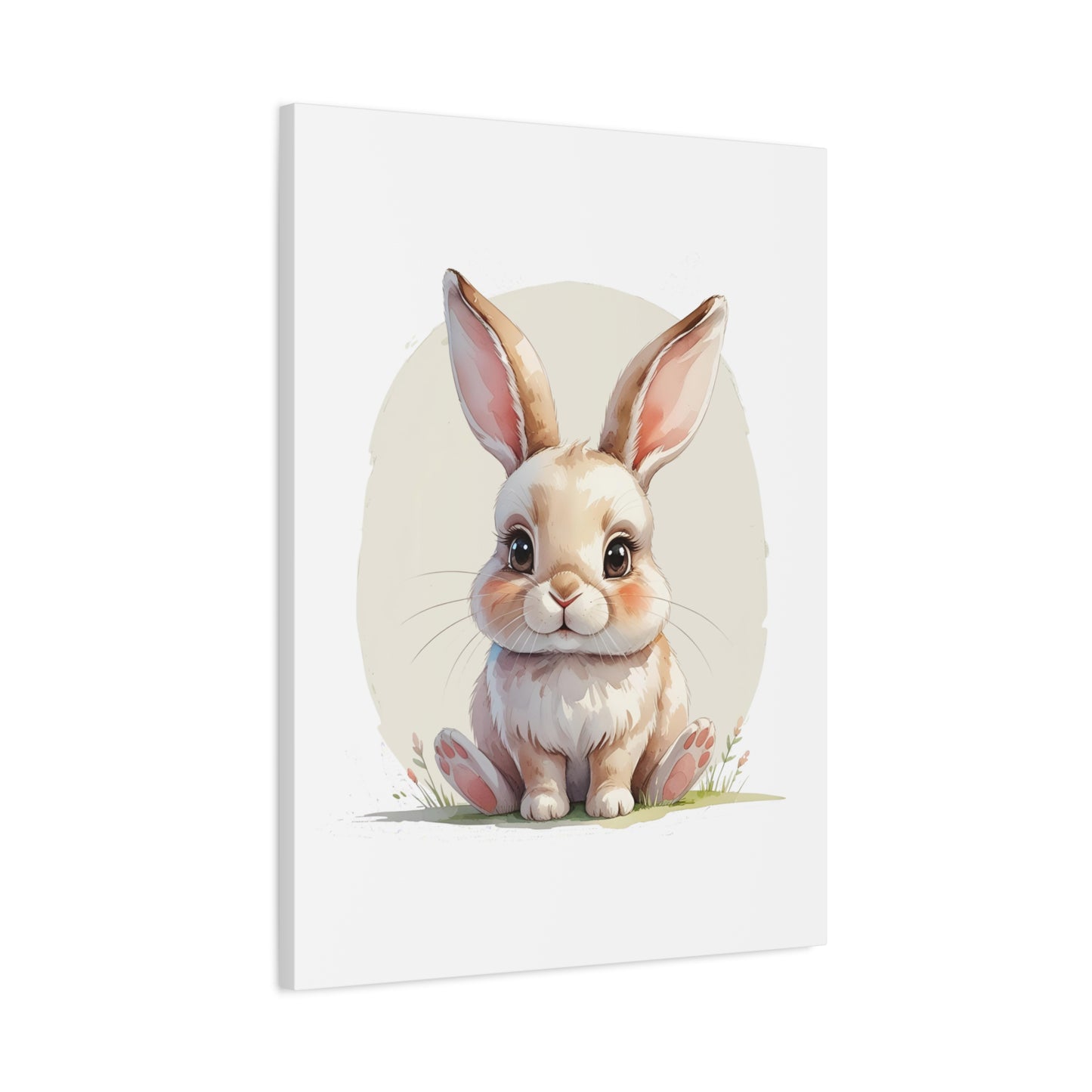 Adorable Bunny Canvas Art Print, Cute Bunny Wall Decor, Nursery or Kids Room, Easter Gift, Animal Lover Gift - Free Shipping