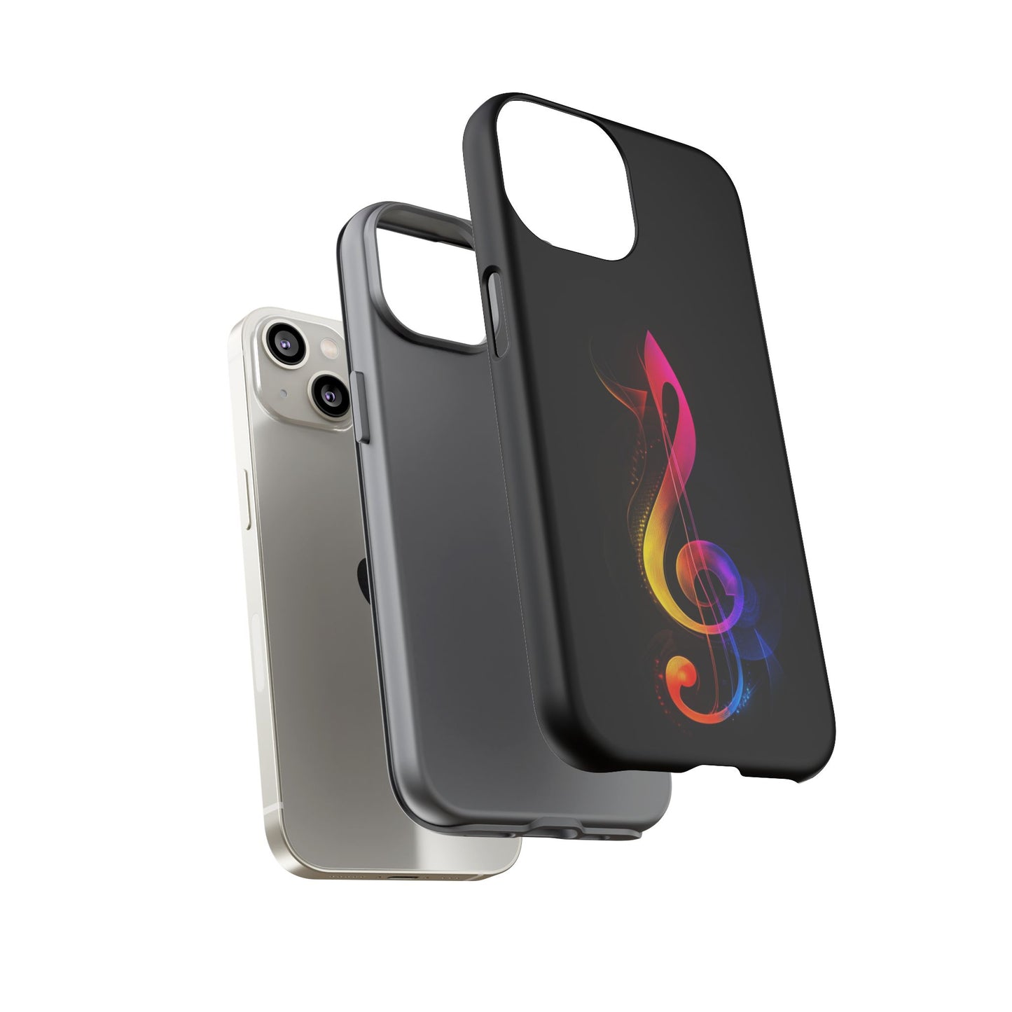 Colorful Music Note Phone Case, Unique Gift for Music Lovers, Flexible Tough Case, Smartphone Accessory, Personalized Music Gifts