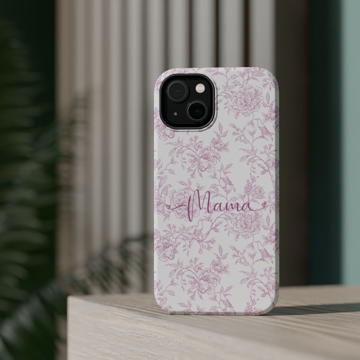 Chic Floral Magnetic Phone Case for Moms, Personalized Phone Cover, Stylish Tough Phone Case, Mother's Day Gift, Custom Phone Case