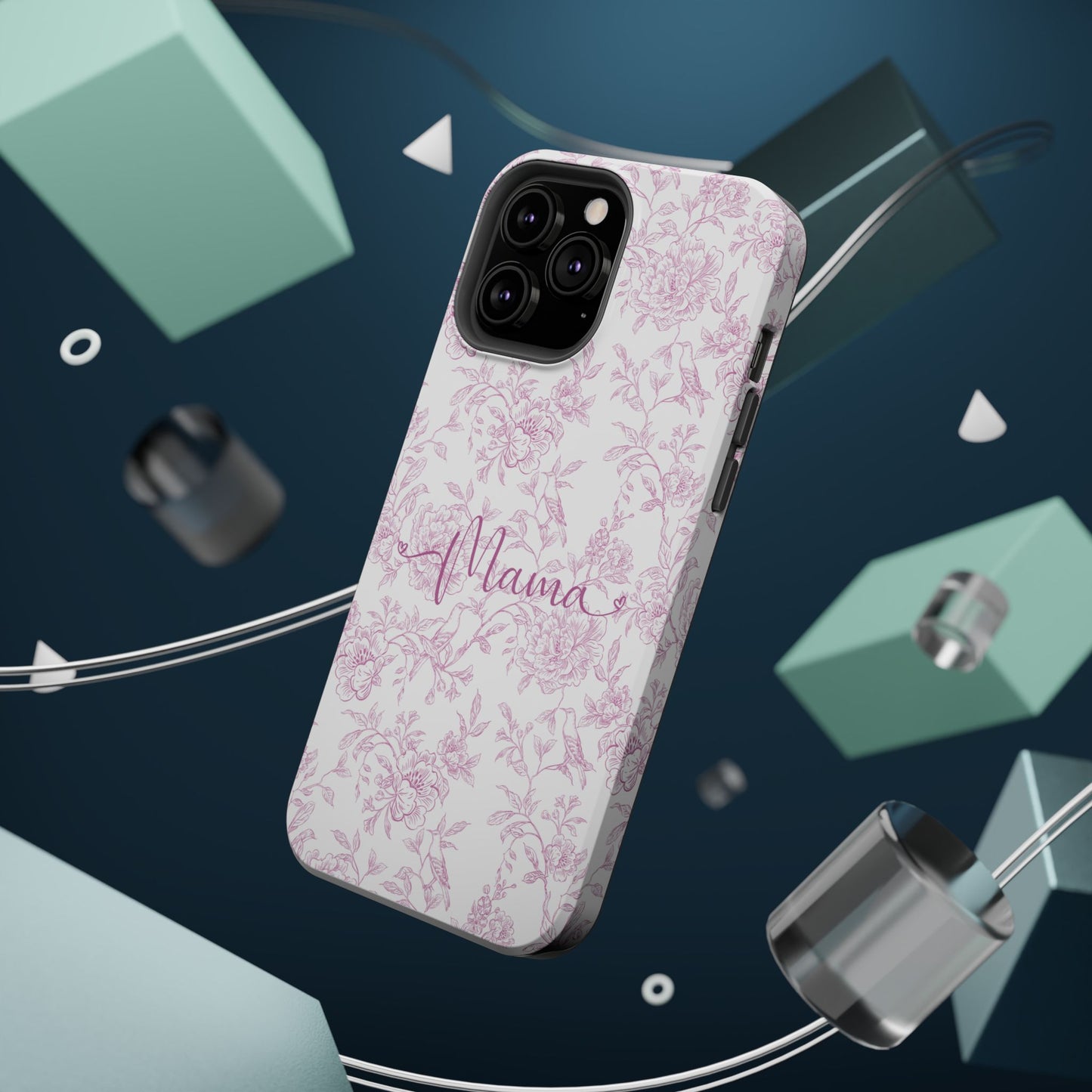 Chic Floral Magnetic Phone Case for Moms, Personalized Phone Cover, Stylish Tough Phone Case, Mother's Day Gift, Custom Phone Case