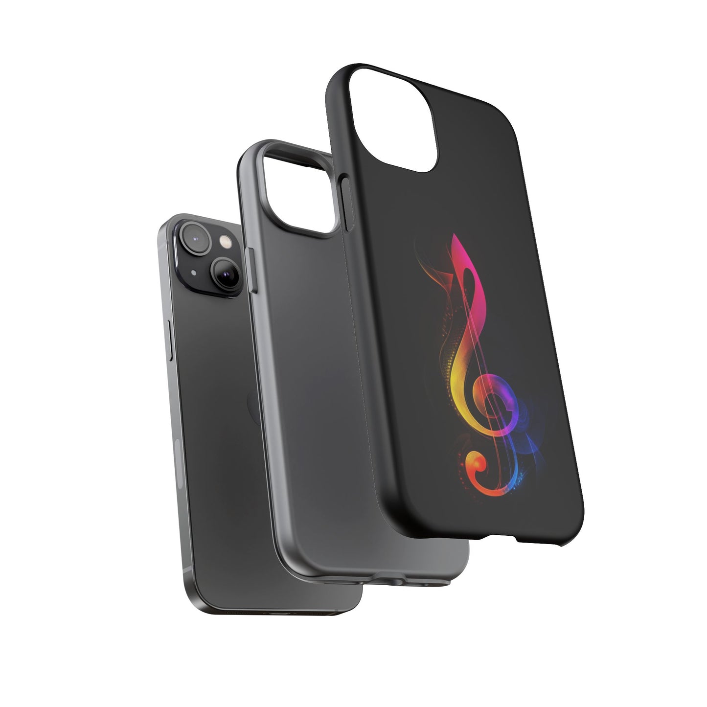 Colorful Music Note Phone Case, Unique Gift for Music Lovers, Flexible Tough Case, Smartphone Accessory, Personalized Music Gifts