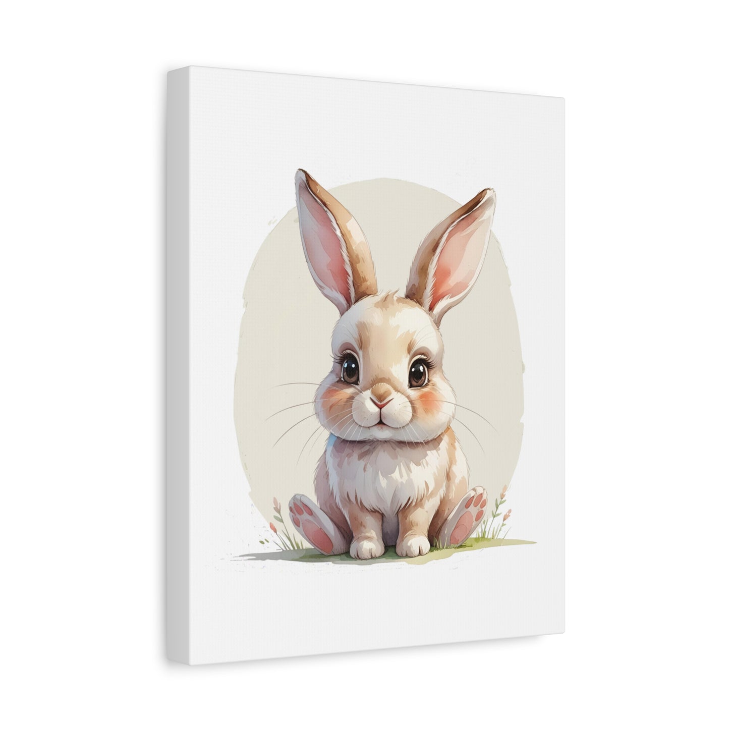 Adorable Bunny Canvas Art Print, Cute Bunny Wall Decor, Nursery or Kids Room, Easter Gift, Animal Lover Gift - Free Shipping