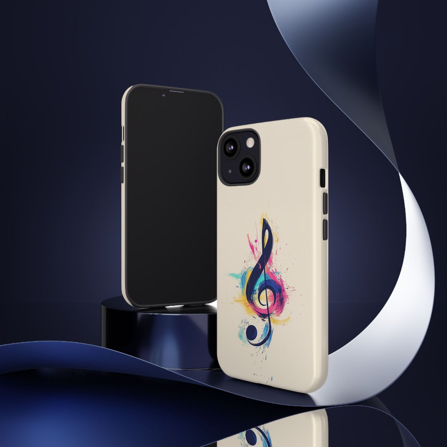 Colorful Music Theme Phone Case, Artistic Phone Cover for Music Lovers, Unique Gift for Musicians, Vibrant Smartphone Case, Eclectic Style