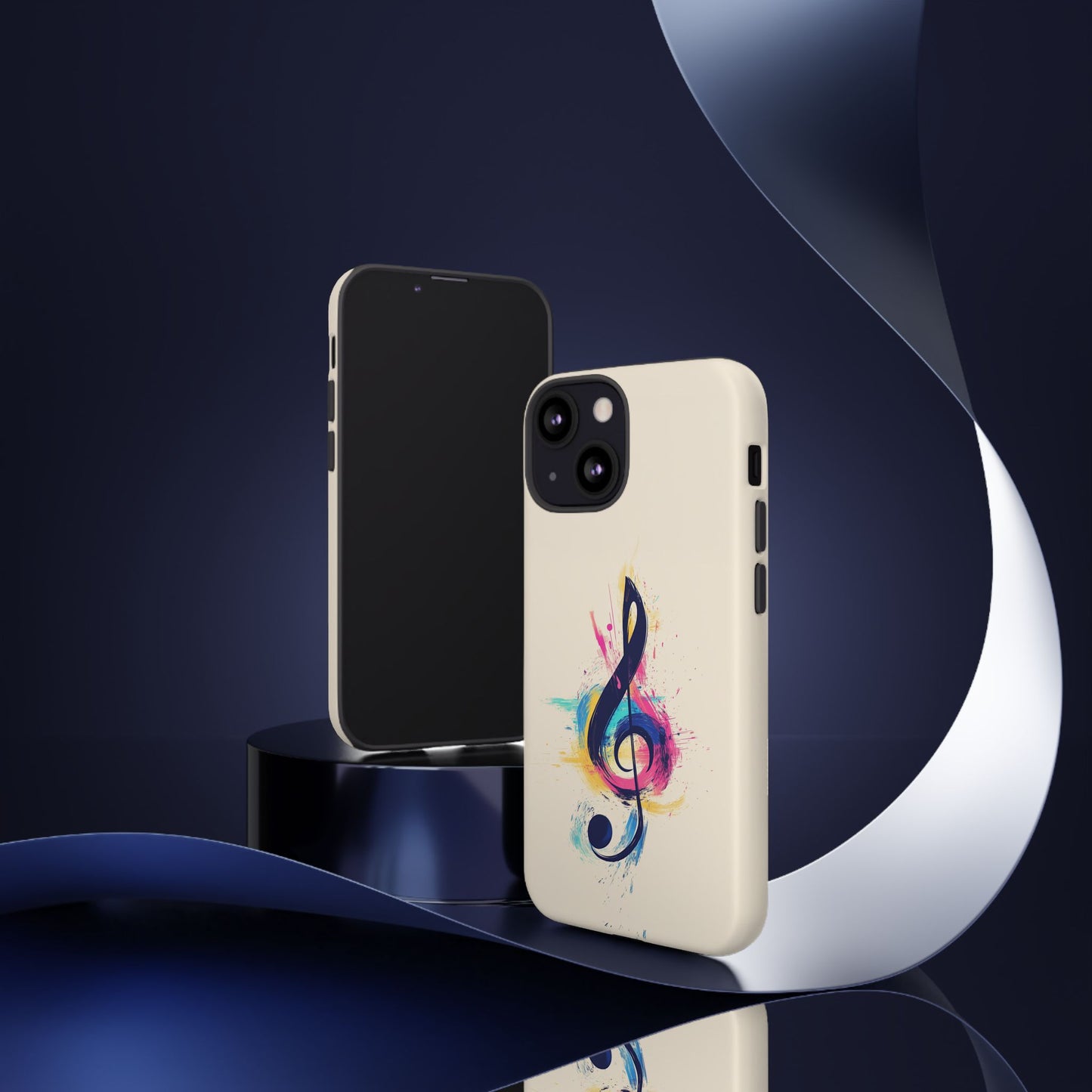 Colorful Music Theme Phone Case, Artistic Phone Cover for Music Lovers, Unique Gift for Musicians, Vibrant Smartphone Case, Eclectic Style