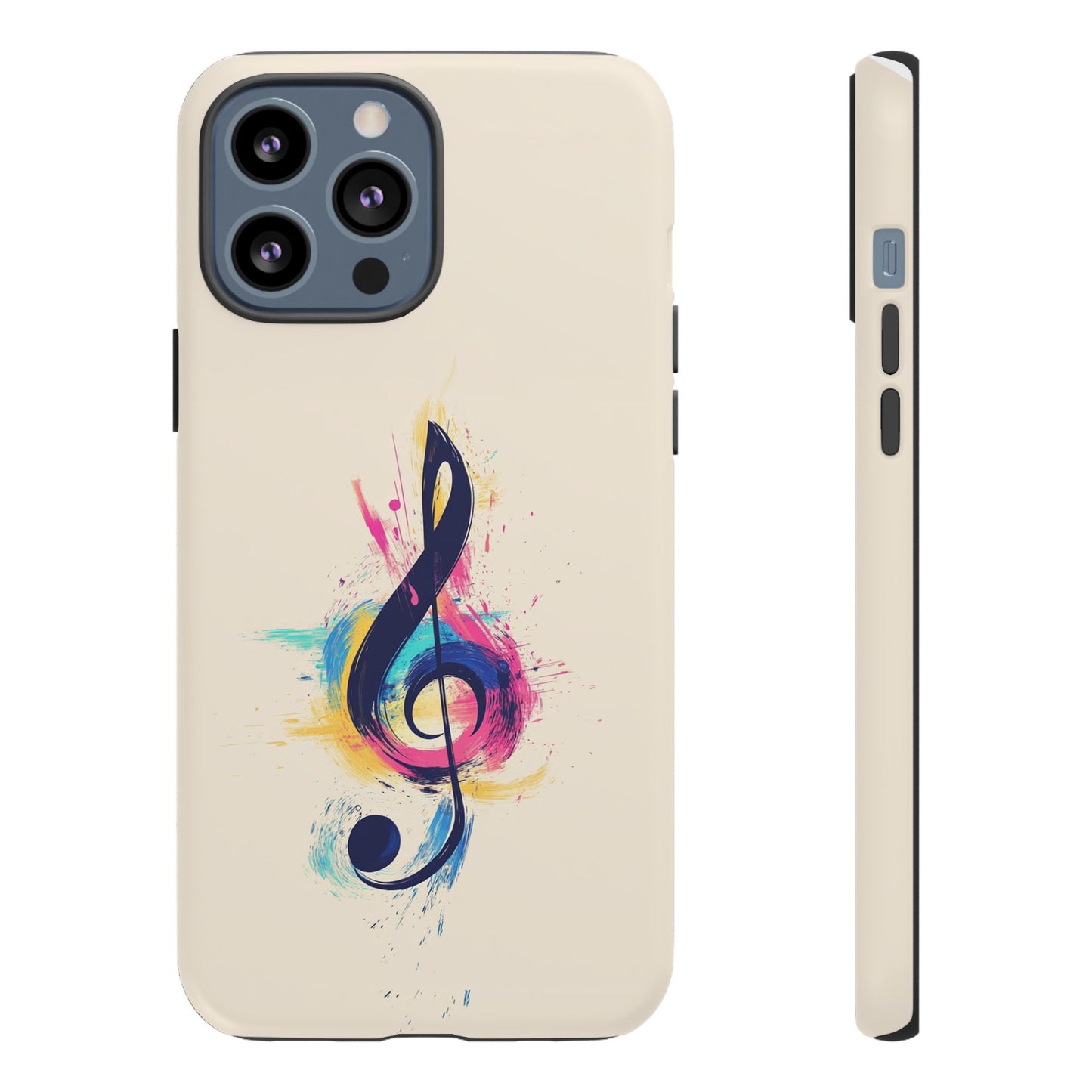 Colorful Music Theme Phone Case, Artistic Phone Cover for Music Lovers, Unique Gift for Musicians, Vibrant Smartphone Case, Eclectic Style