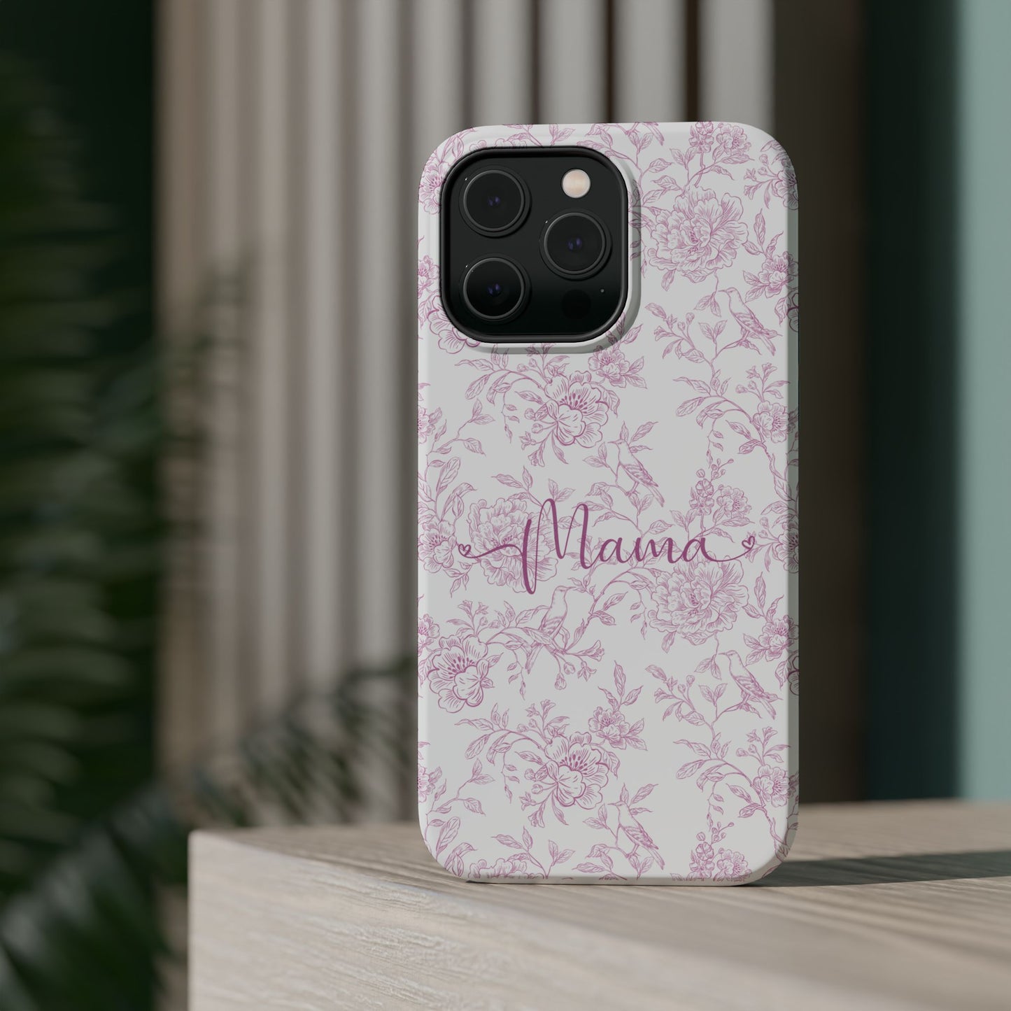 Chic Floral Magnetic Phone Case for Moms, Personalized Phone Cover, Stylish Tough Phone Case, Mother's Day Gift, Custom Phone Case