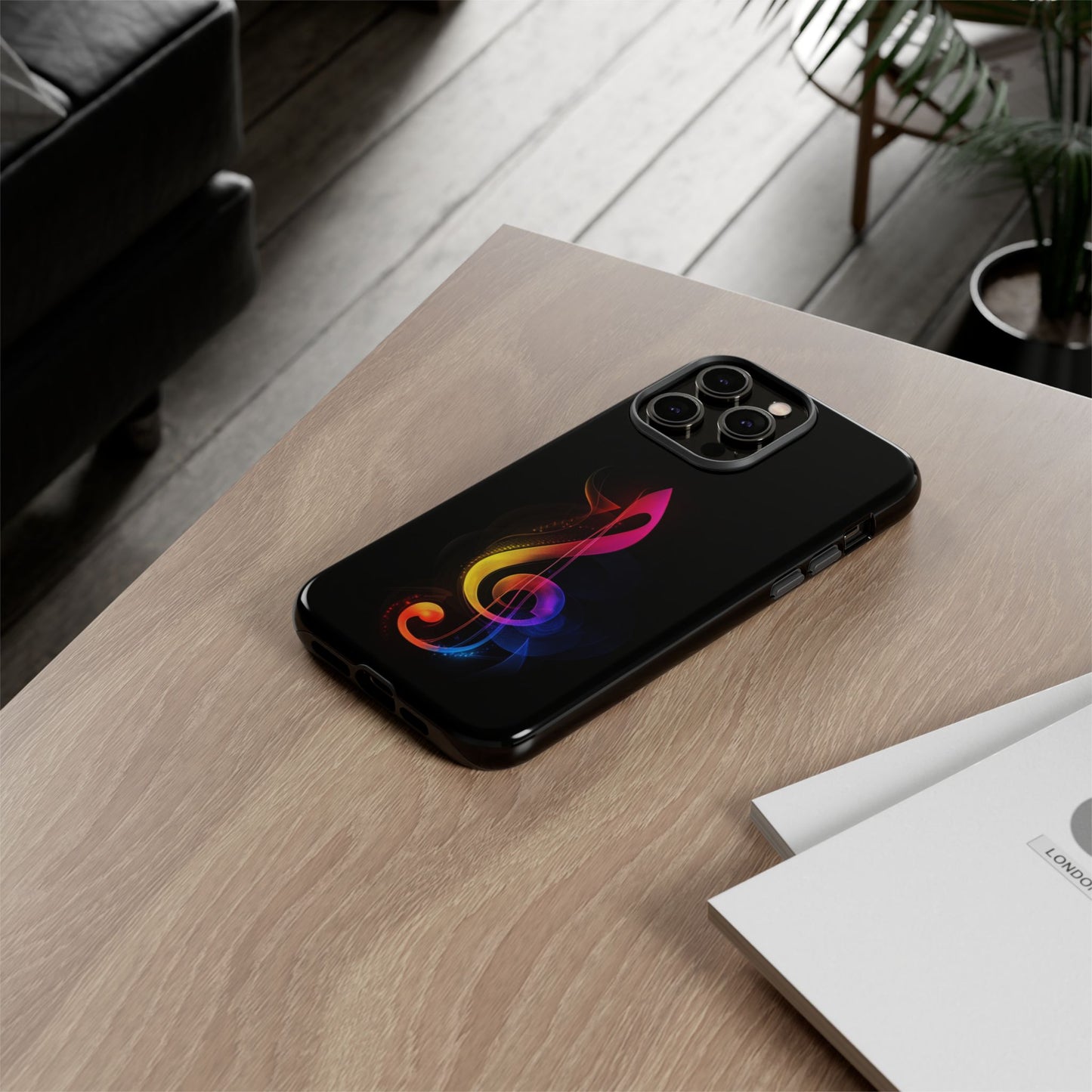 Colorful Music Note Phone Case, Unique Gift for Music Lovers, Flexible Tough Case, Smartphone Accessory, Personalized Music Gifts
