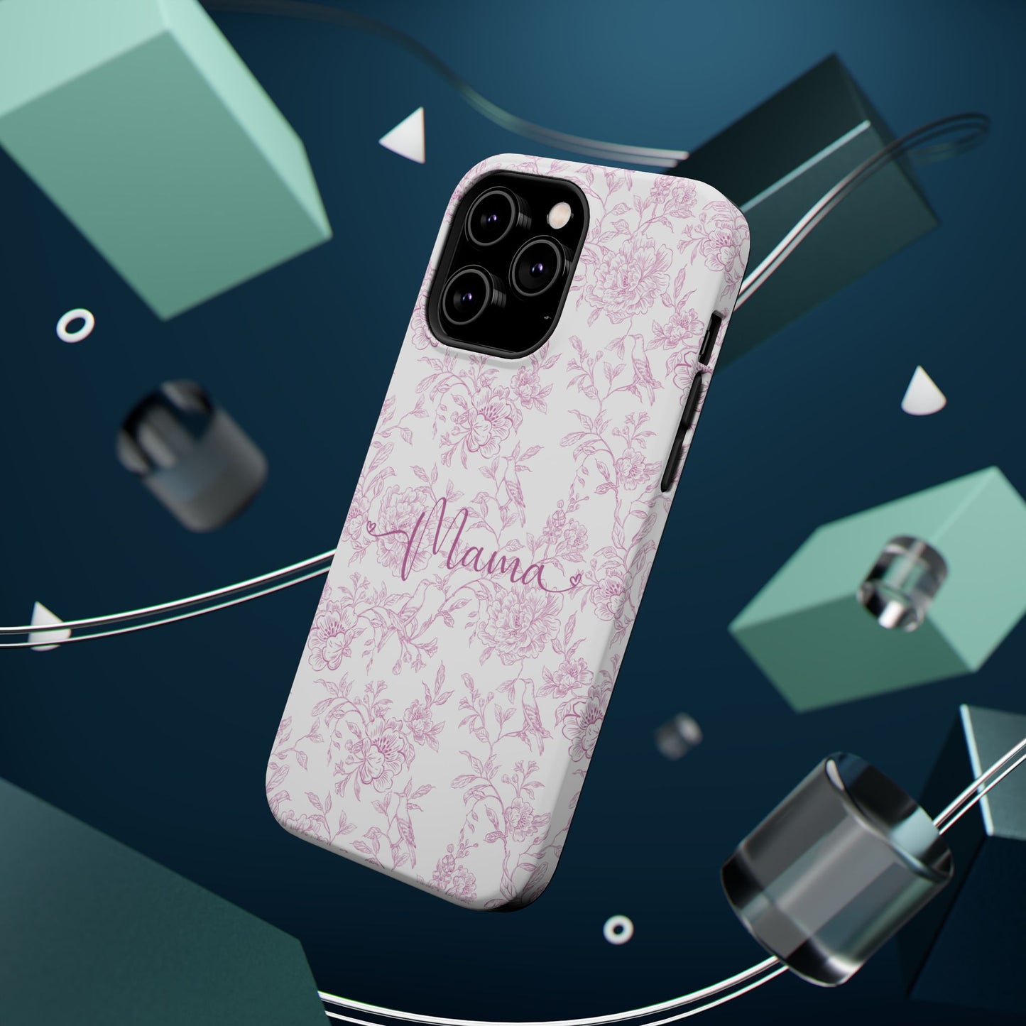 Chic Floral Magnetic Phone Case for Moms, Personalized Phone Cover, Stylish Tough Phone Case, Mother's Day Gift, Custom Phone Case