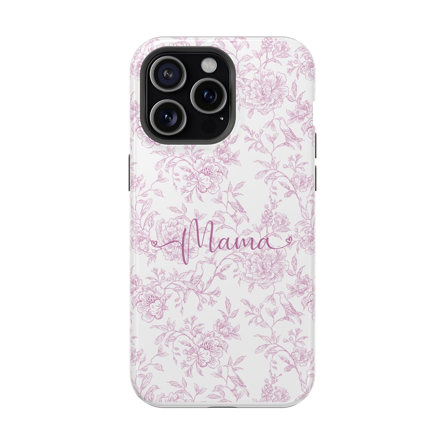 Chic Floral Magnetic Phone Case for Moms, Personalized Phone Cover, Stylish Tough Phone Case, Mother's Day Gift, Custom Phone Case