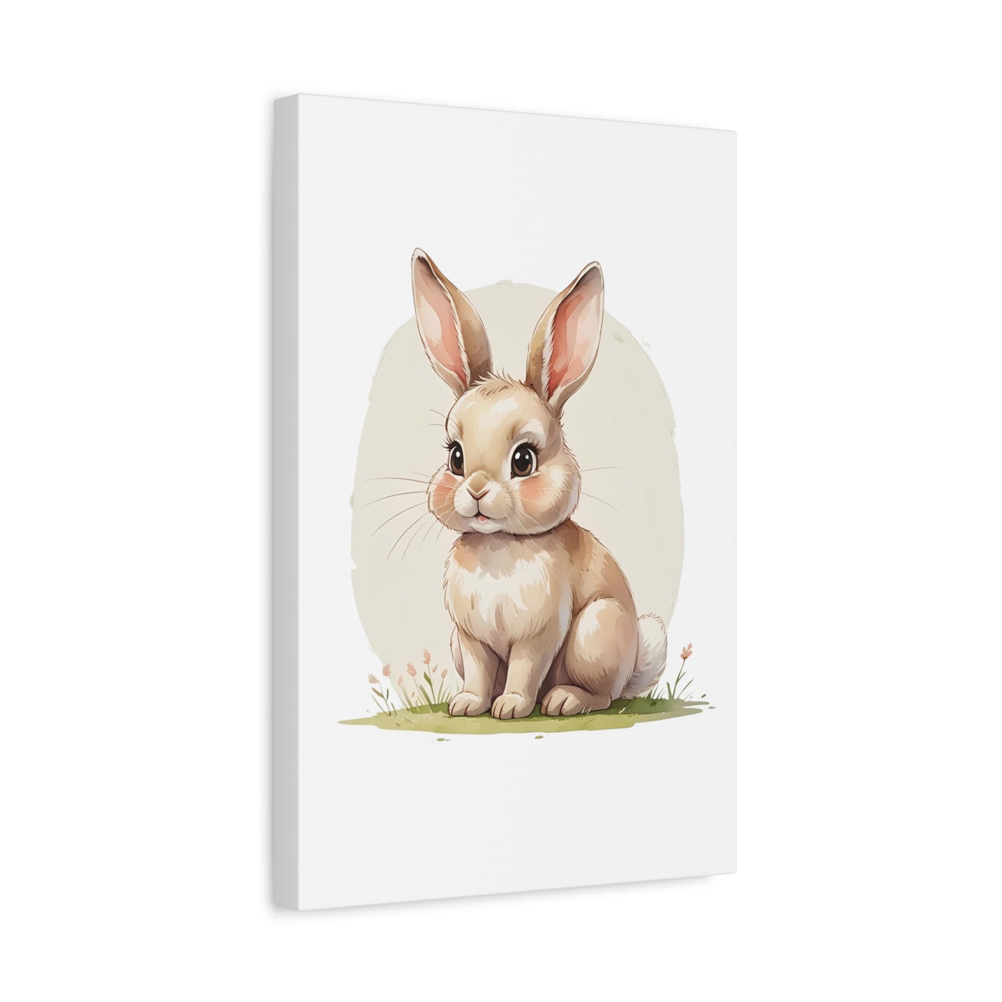 Cute Bunny Canvas Art Print, Nursery Decor, Child's Room Artwork, Animal Wall Art, Easter Decoration, Gift Idea - Free Shipping