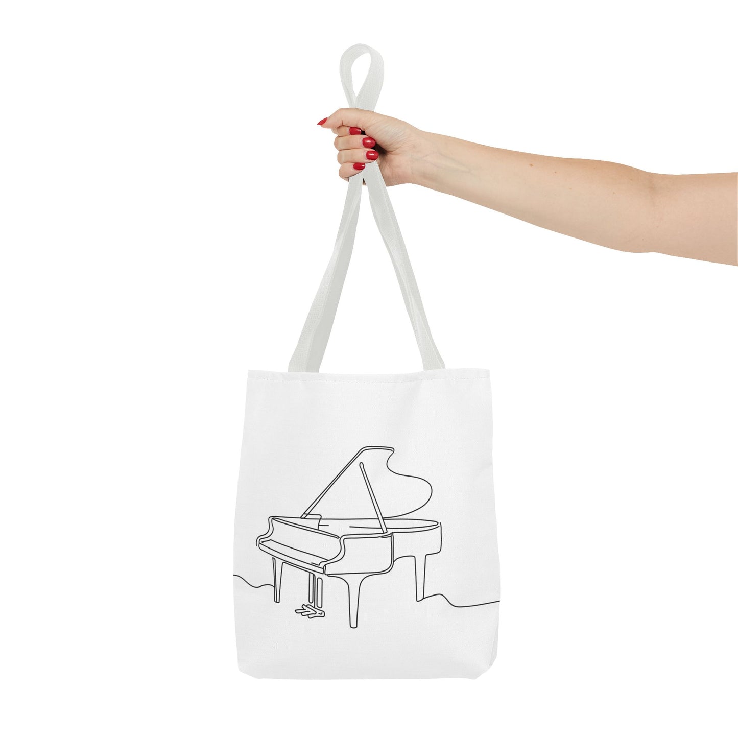 Musical Tote Bag Line Piano Design, Music Lover Gift, Stylish Shopper, Piano Enthusiast Accessory, Unique Musician Bag