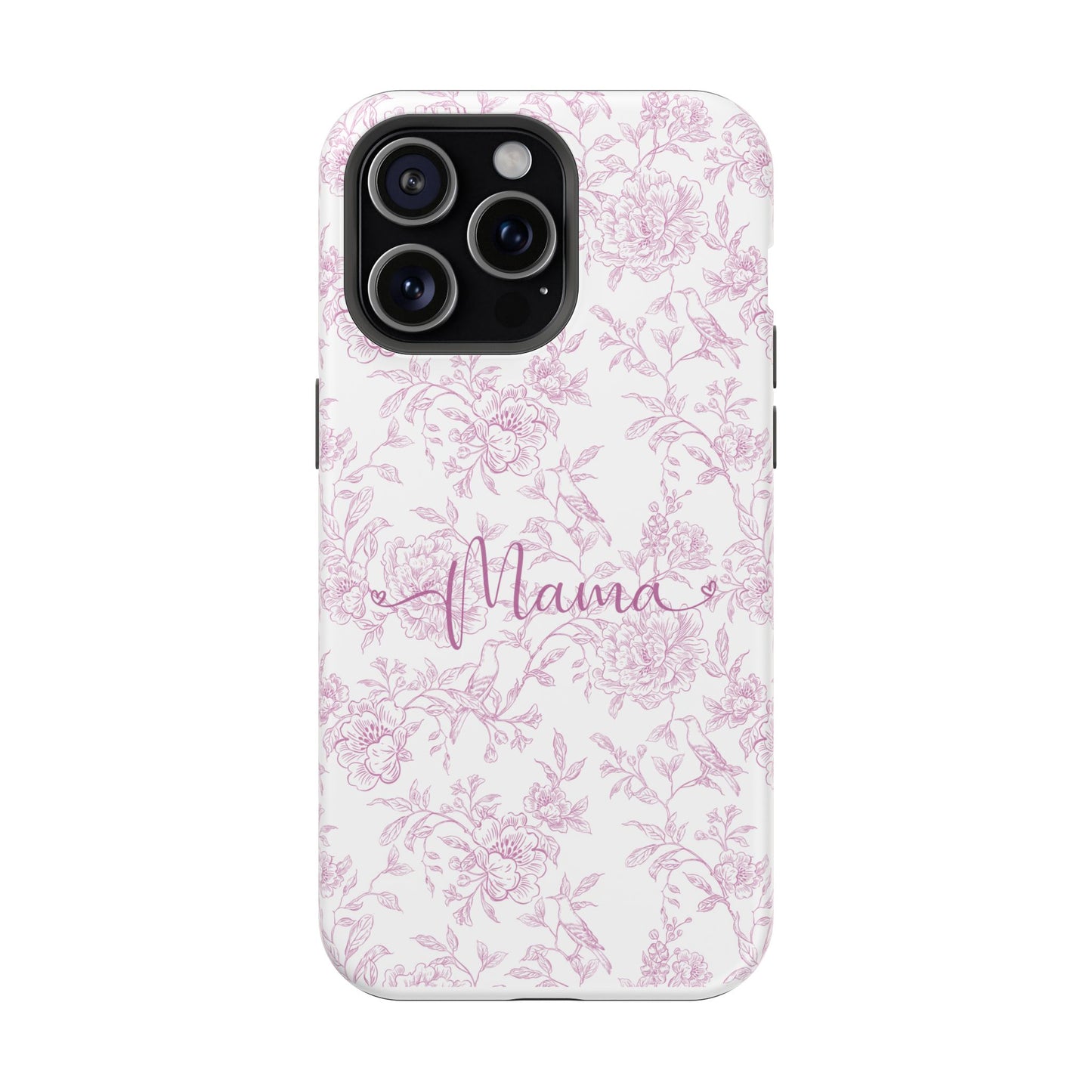 Chic Floral Magnetic Phone Case for Moms, Personalized Phone Cover, Stylish Tough Phone Case, Mother's Day Gift, Custom Phone Case