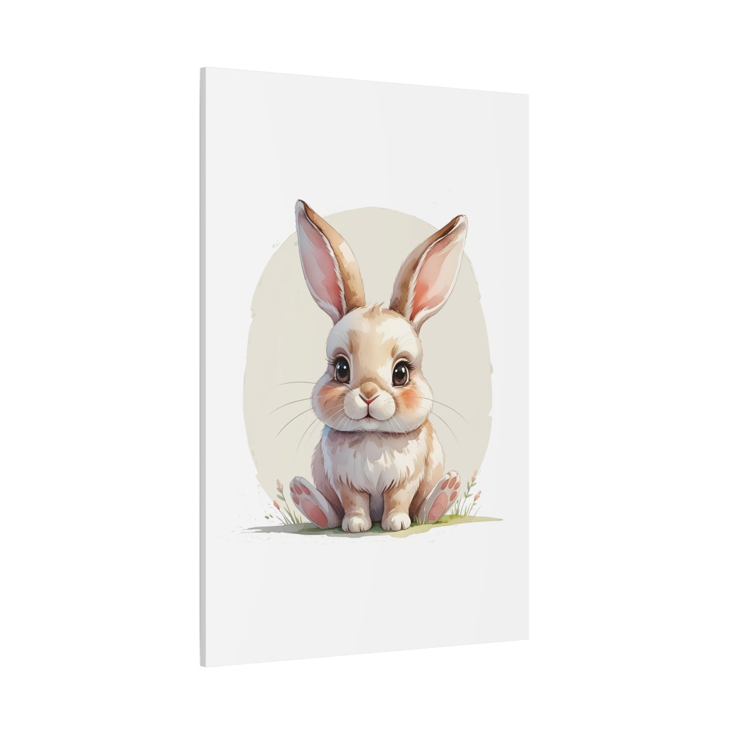 Adorable Bunny Canvas Art Print, Cute Bunny Wall Decor, Nursery or Kids Room, Easter Gift, Animal Lover Gift - Free Shipping
