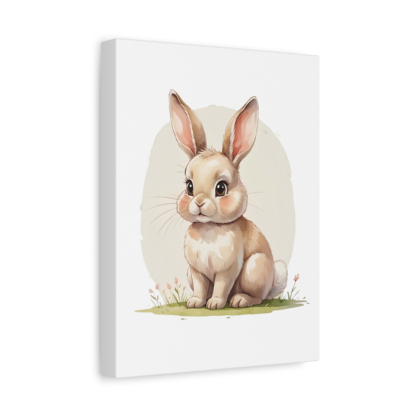 Cute Bunny Canvas Art Print, Nursery Decor, Child's Room Artwork, Animal Wall Art, Easter Decoration, Gift Idea - Free Shipping