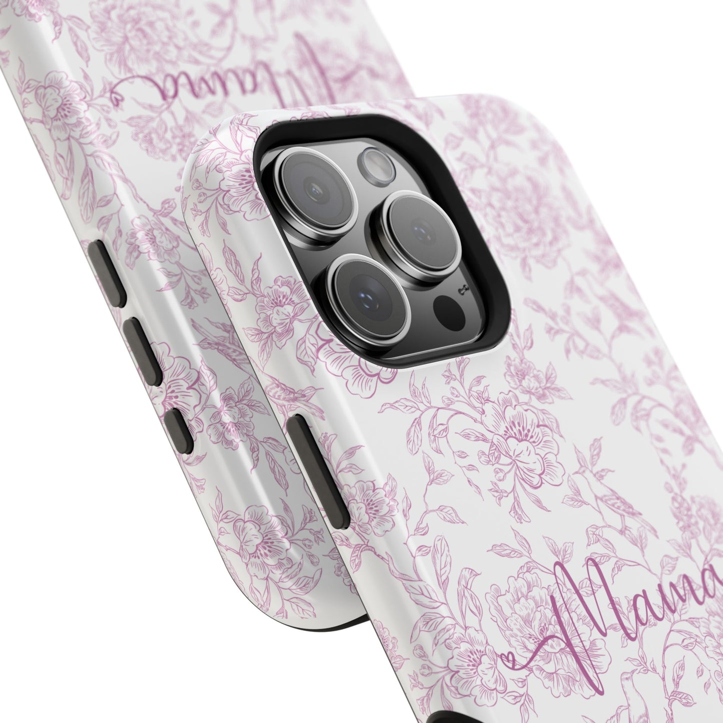 Chic Floral Magnetic Phone Case for Moms, Personalized Phone Cover, Stylish Tough Phone Case, Mother's Day Gift, Custom Phone Case