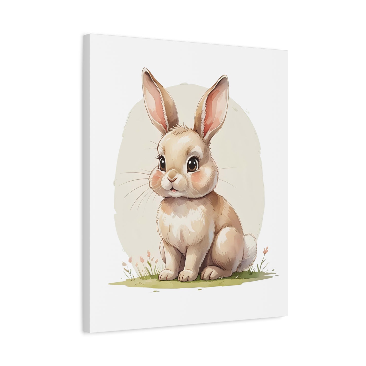 Cute Bunny Canvas Art Print, Nursery Decor, Child's Room Artwork, Animal Wall Art, Easter Decoration, Gift Idea - Free Shipping