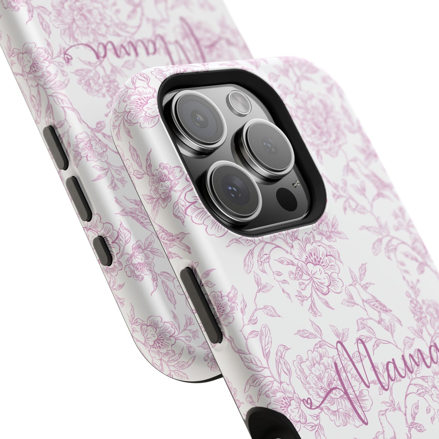 Chic Floral Magnetic Phone Case for Moms, Personalized Phone Cover, Stylish Tough Phone Case, Mother's Day Gift, Custom Phone Case