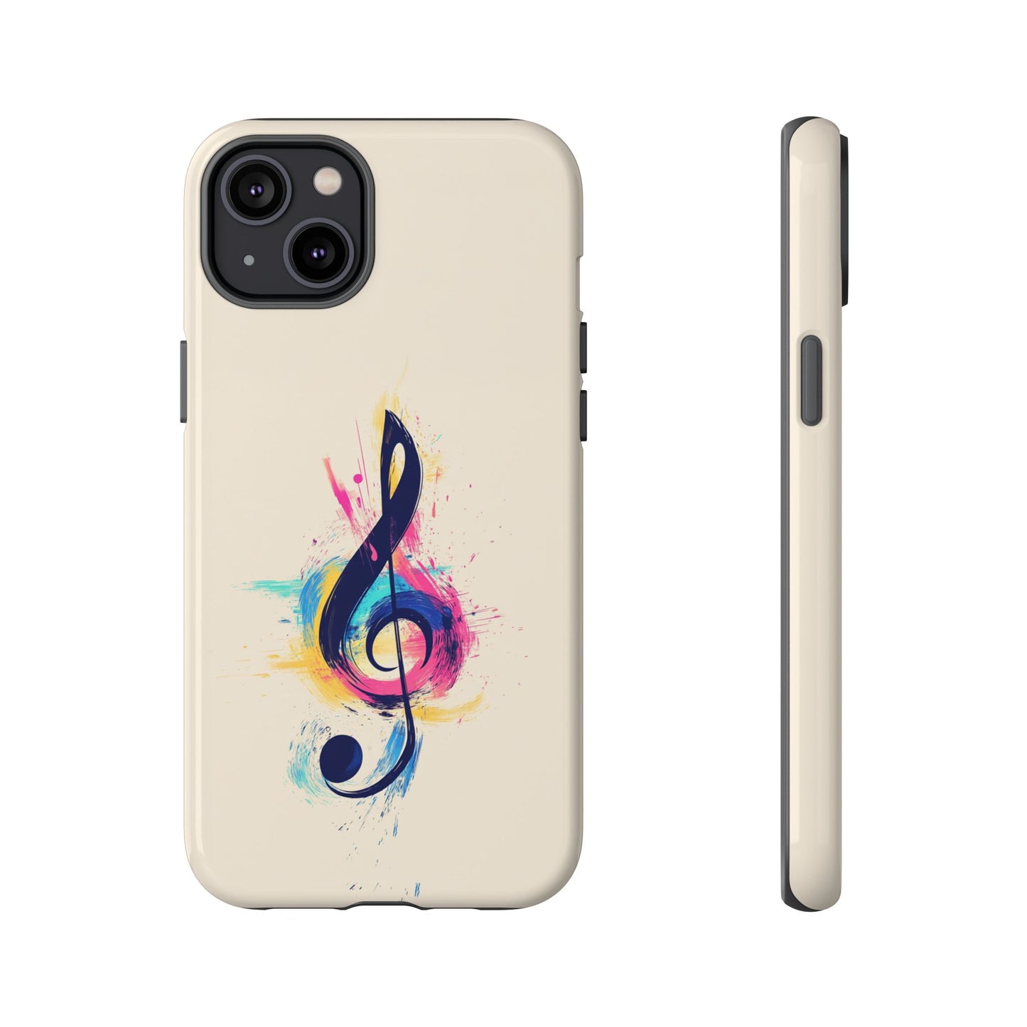 Colorful Music Theme Phone Case, Artistic Phone Cover for Music Lovers, Unique Gift for Musicians, Vibrant Smartphone Case, Eclectic Style
