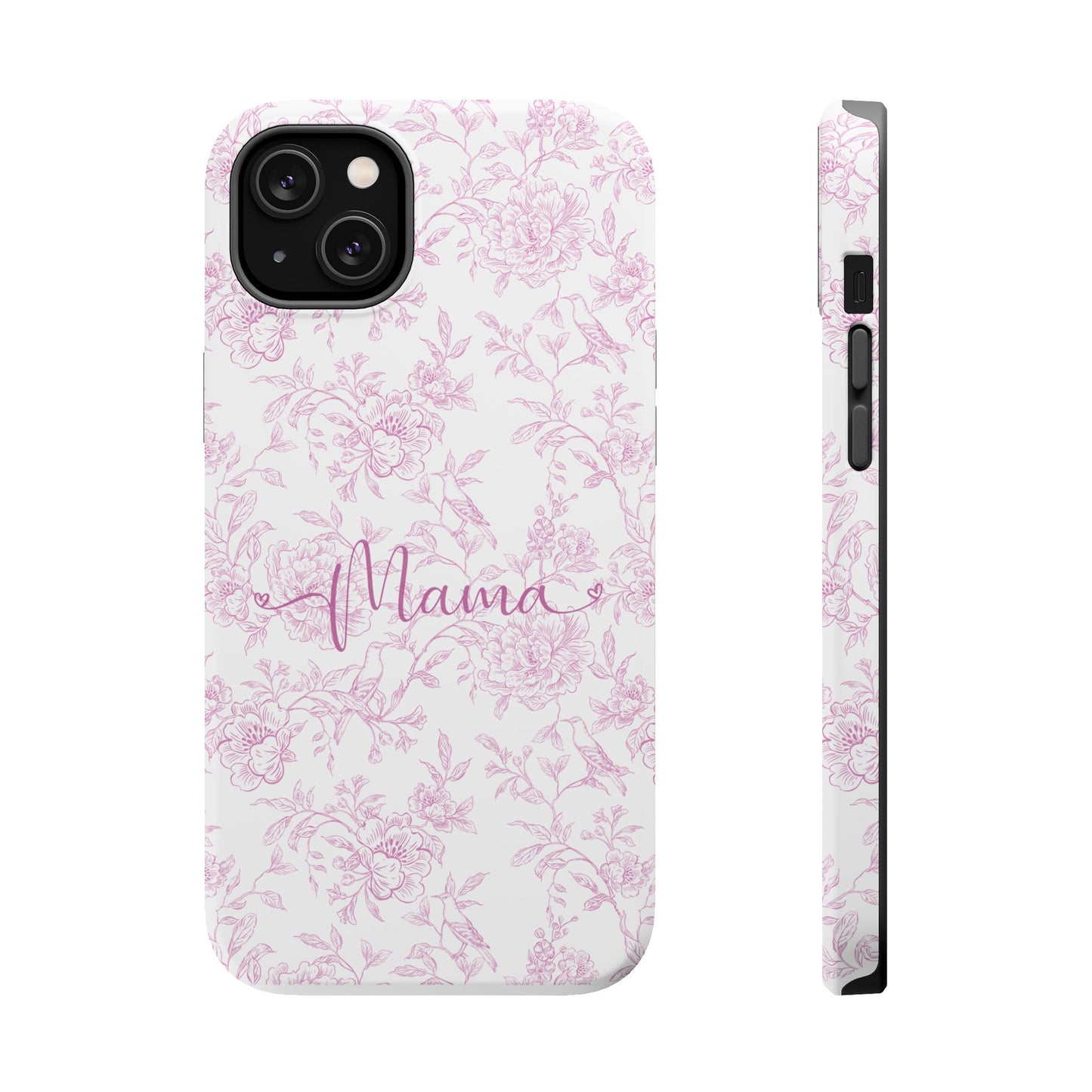 Chic Floral Magnetic Phone Case for Moms, Personalized Phone Cover, Stylish Tough Phone Case, Mother's Day Gift, Custom Phone Case