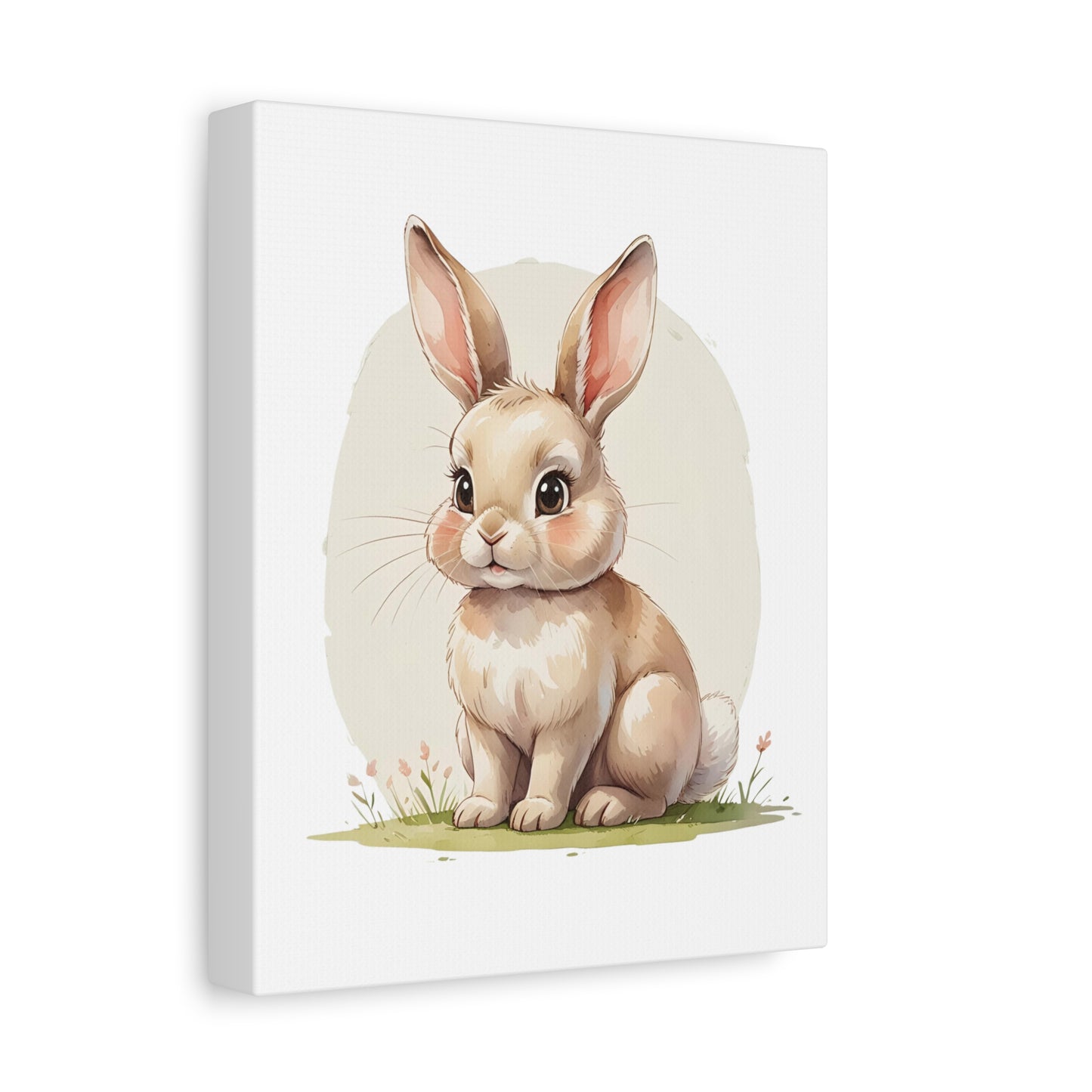 Cute Bunny Canvas Art Print, Nursery Decor, Child's Room Artwork, Animal Wall Art, Easter Decoration, Gift Idea - Free Shipping