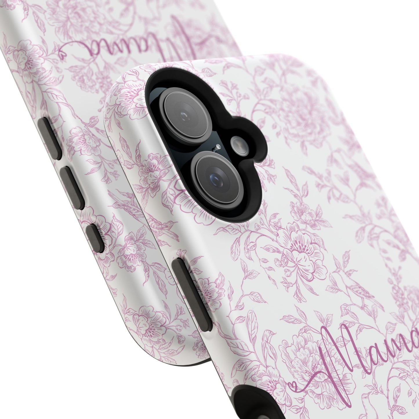 Chic Floral Magnetic Phone Case for Moms, Personalized Phone Cover, Stylish Tough Phone Case, Mother's Day Gift, Custom Phone Case