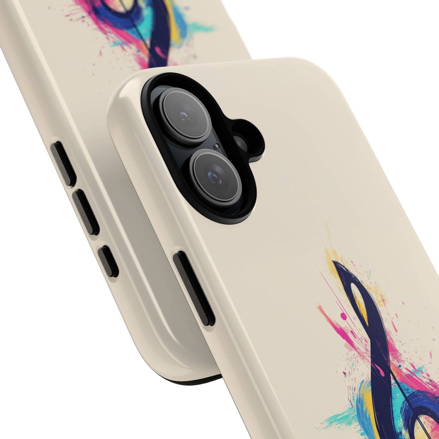 Colorful Music Theme Phone Case, Artistic Phone Cover for Music Lovers, Unique Gift for Musicians, Vibrant Smartphone Case, Eclectic Style