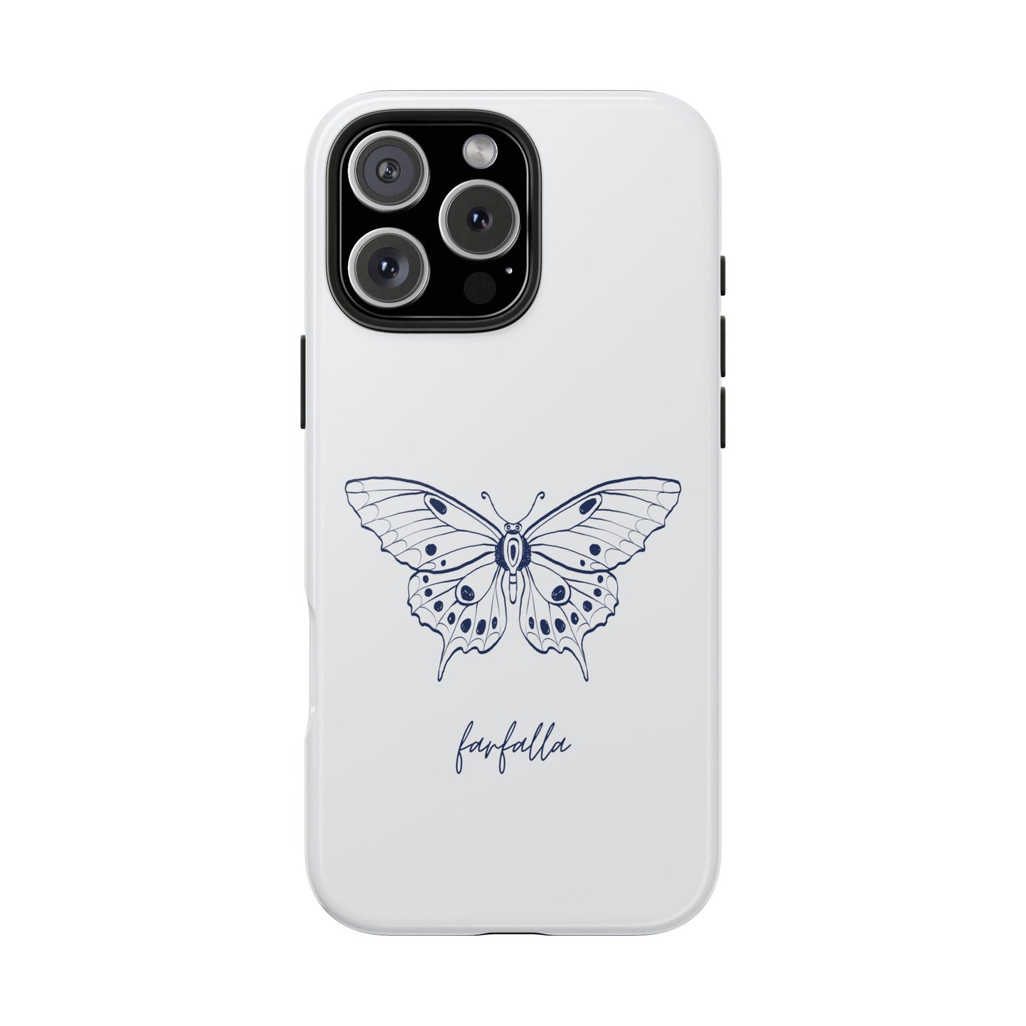 Farfalla Tough Phone Case - Butterfly Design, Protective Cover, Hard Shell Case, Stylish Smartphone Accessories, Gift for Tech Lovers