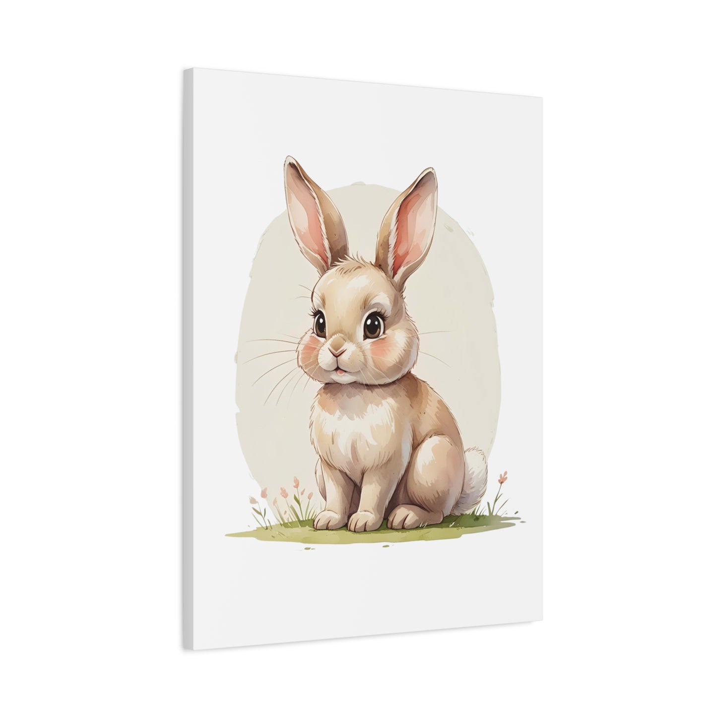 Cute Bunny Canvas Art Print, Nursery Decor, Child's Room Artwork, Animal Wall Art, Easter Decoration, Gift Idea - Free Shipping