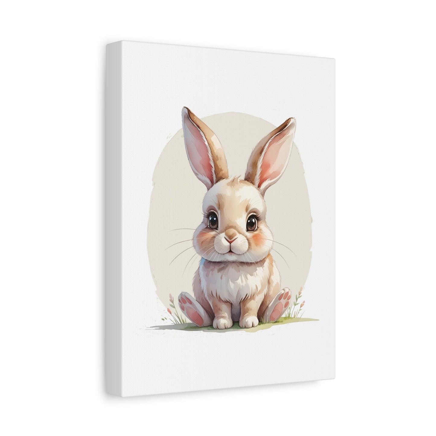 Adorable Bunny Canvas Art Print, Cute Bunny Wall Decor, Nursery or Kids Room, Easter Gift, Animal Lover Gift - Free Shipping