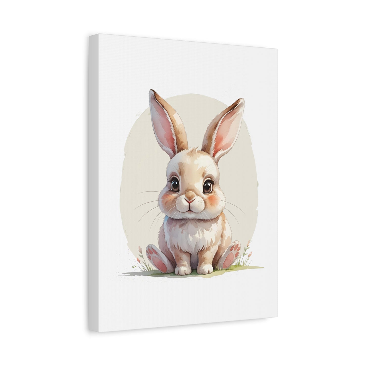Adorable Bunny Canvas Art Print, Cute Bunny Wall Decor, Nursery or Kids Room, Easter Gift, Animal Lover Gift - Free Shipping