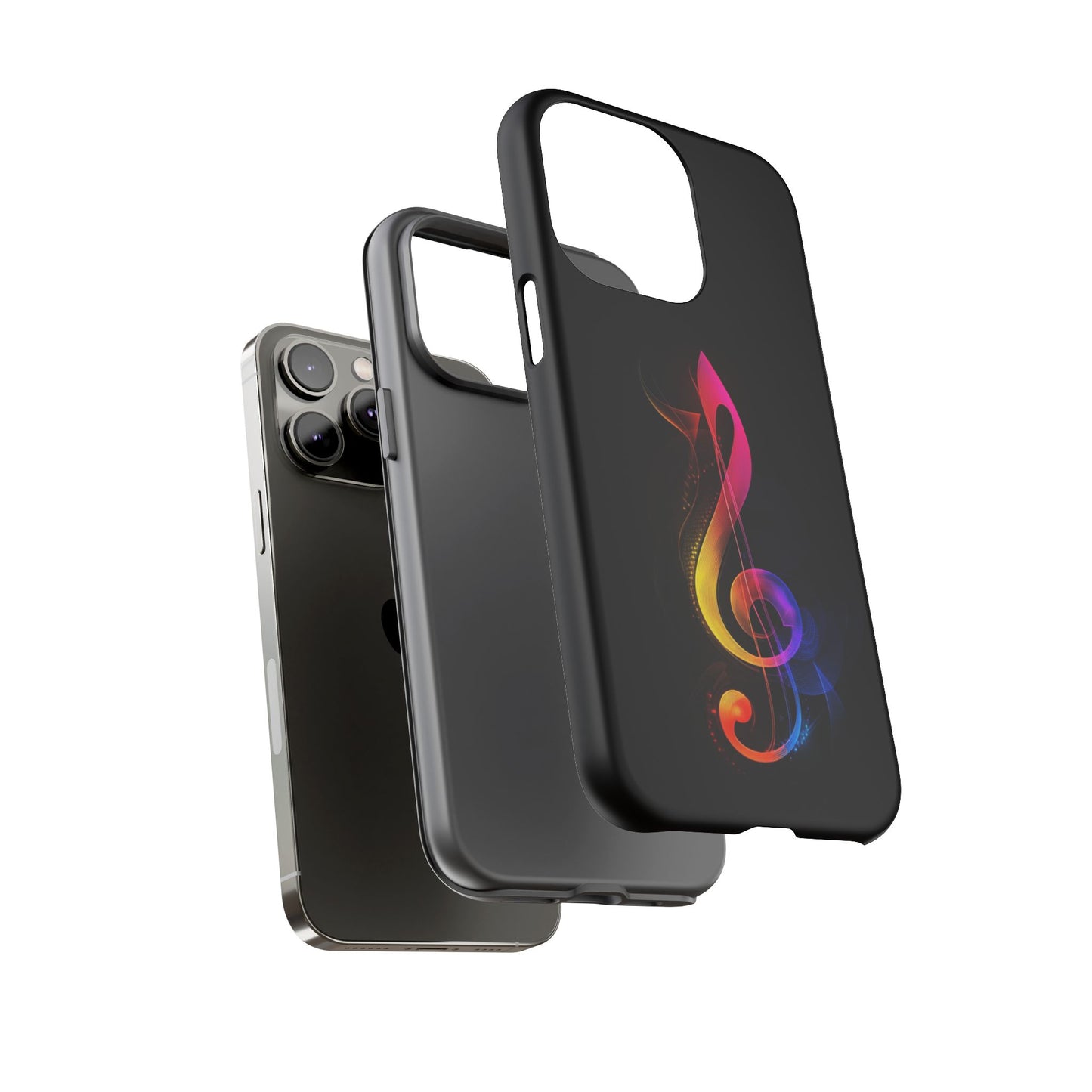 Colorful Music Note Phone Case, Unique Gift for Music Lovers, Flexible Tough Case, Smartphone Accessory, Personalized Music Gifts