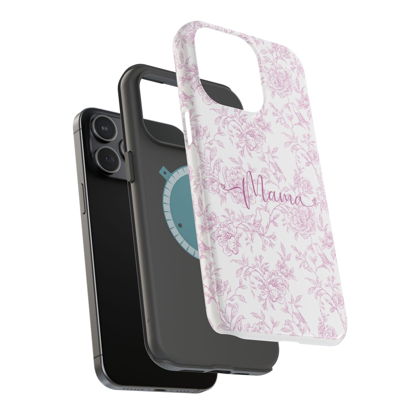 Chic Floral Magnetic Phone Case for Moms, Personalized Phone Cover, Stylish Tough Phone Case, Mother's Day Gift, Custom Phone Case