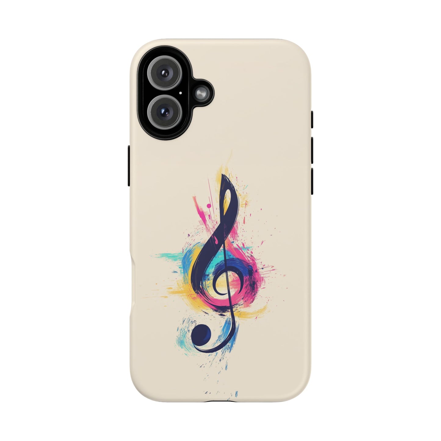 Colorful Music Theme Phone Case, Artistic Phone Cover for Music Lovers, Unique Gift for Musicians, Vibrant Smartphone Case, Eclectic Style