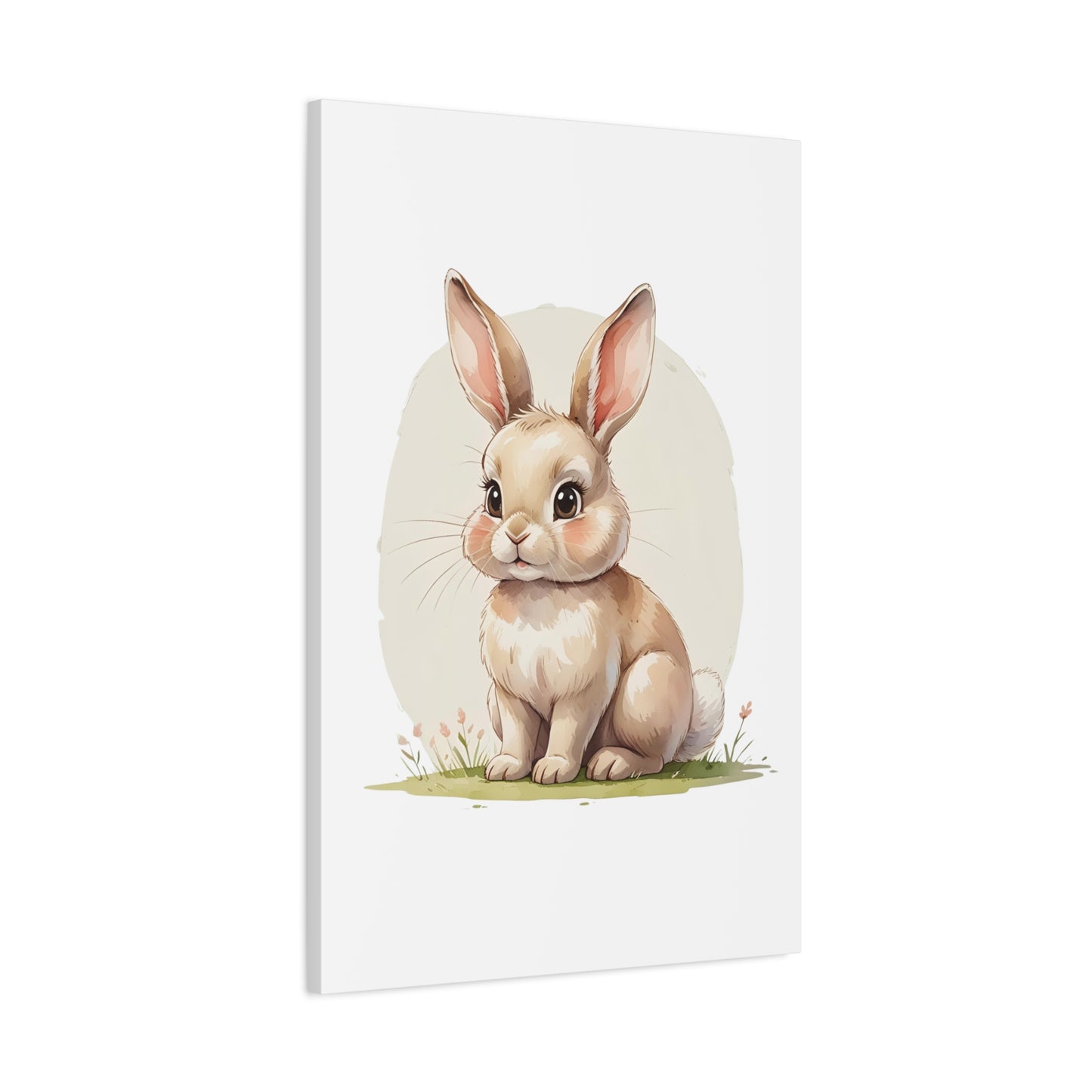 Cute Bunny Canvas Art Print, Nursery Decor, Child's Room Artwork, Animal Wall Art, Easter Decoration, Gift Idea - Free Shipping