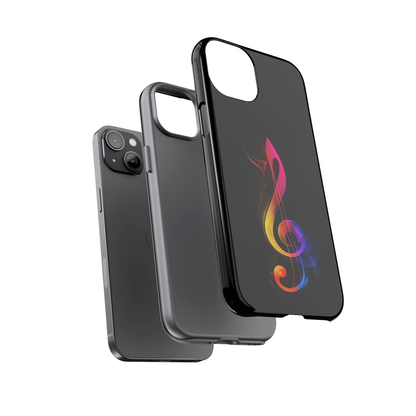 Colorful Music Note Phone Case, Unique Gift for Music Lovers, Flexible Tough Case, Smartphone Accessory, Personalized Music Gifts
