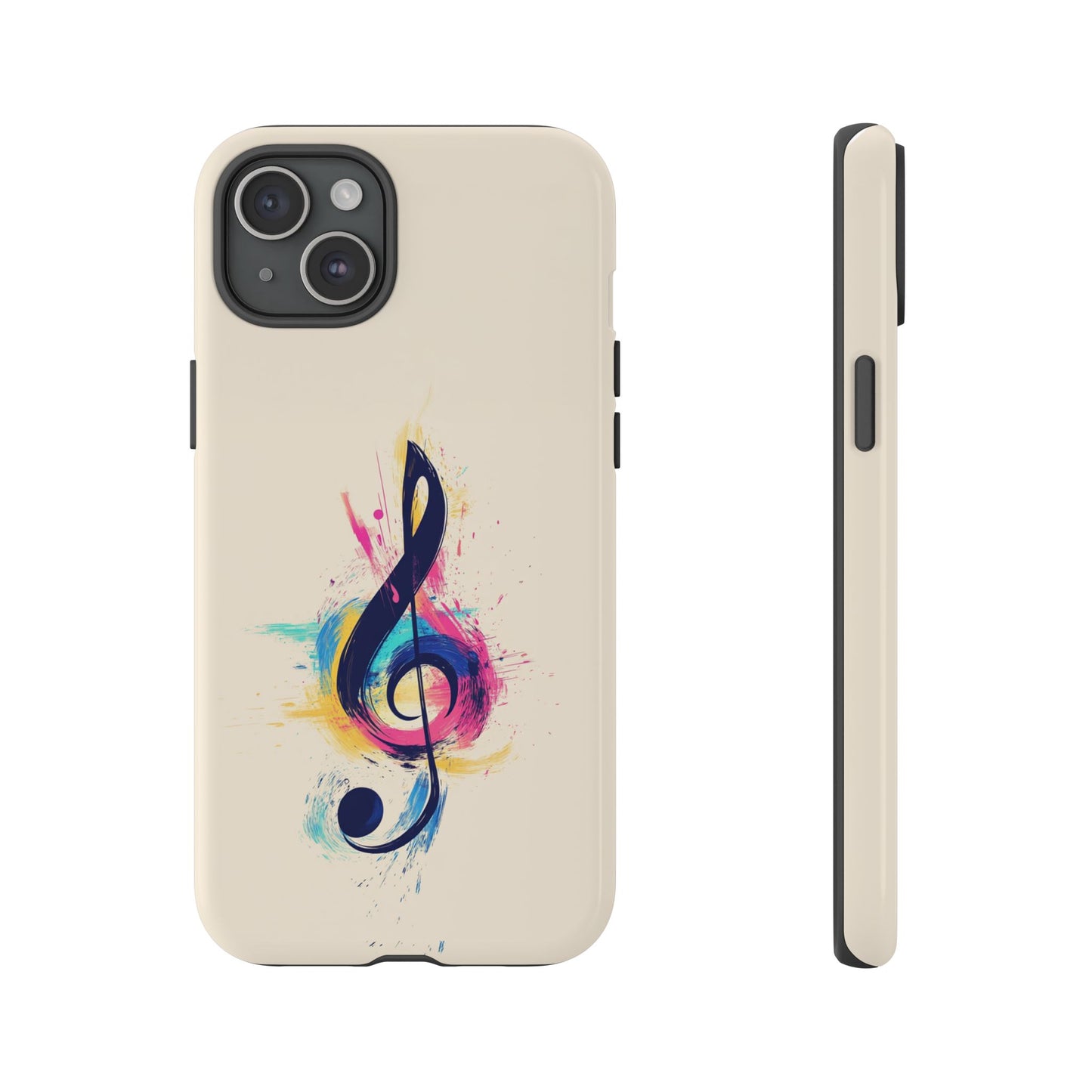Colorful Music Theme Phone Case, Artistic Phone Cover for Music Lovers, Unique Gift for Musicians, Vibrant Smartphone Case, Eclectic Style