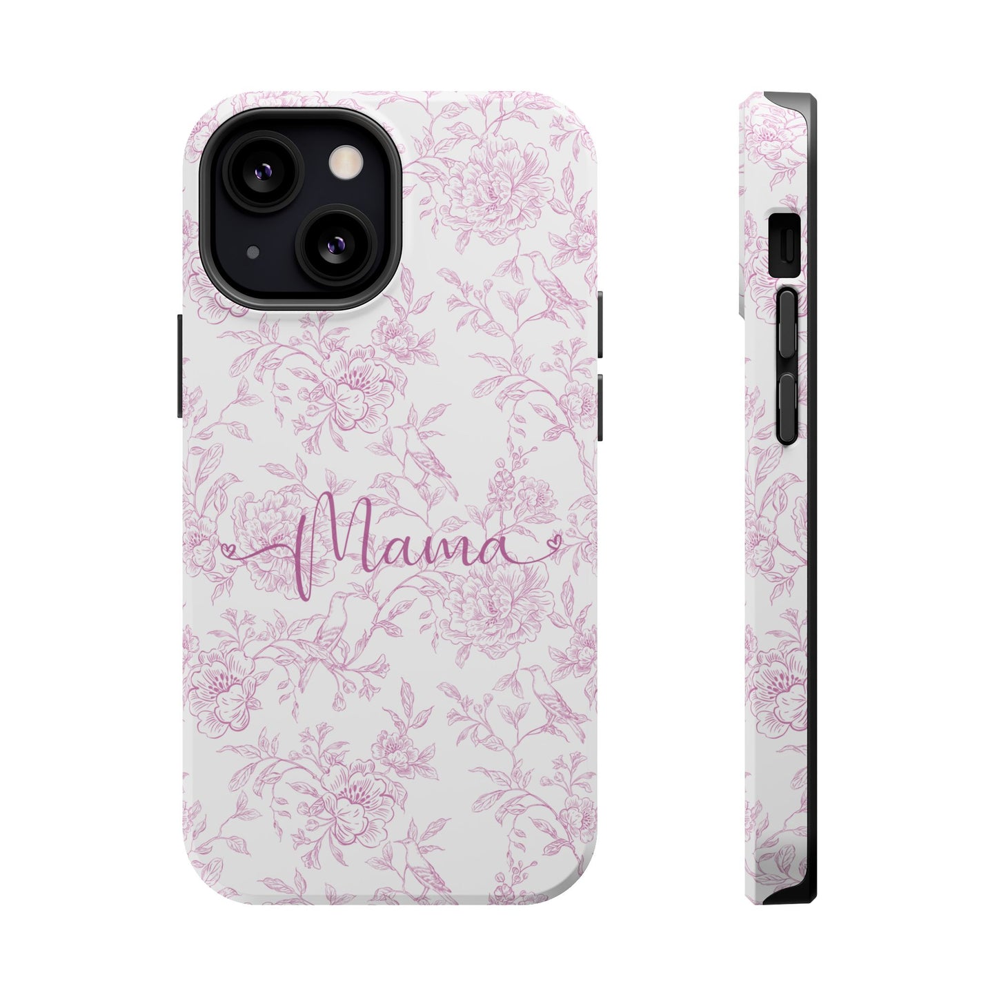 Chic Floral Magnetic Phone Case for Moms, Personalized Phone Cover, Stylish Tough Phone Case, Mother's Day Gift, Custom Phone Case