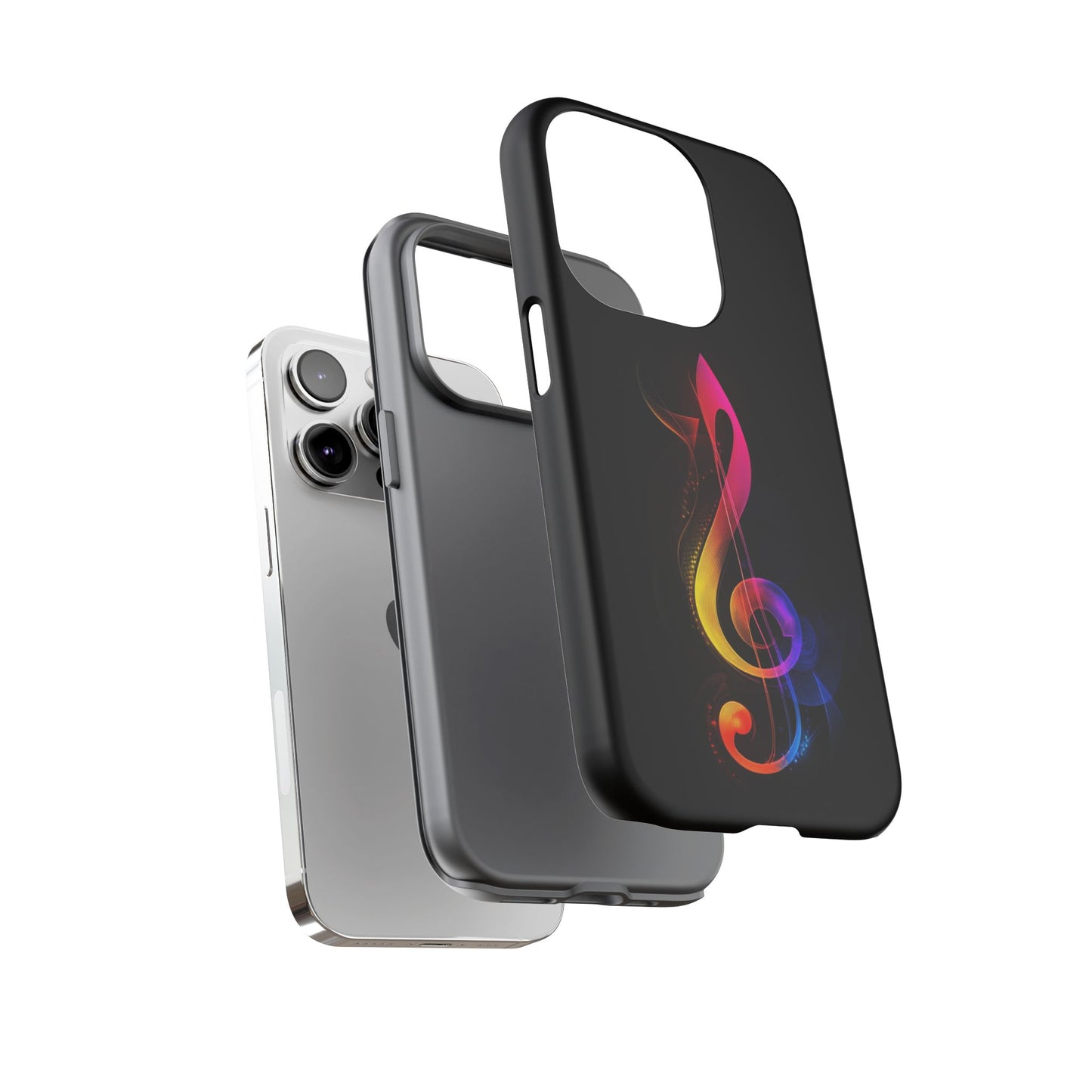 Colorful Music Note Phone Case, Unique Gift for Music Lovers, Flexible Tough Case, Smartphone Accessory, Personalized Music Gifts