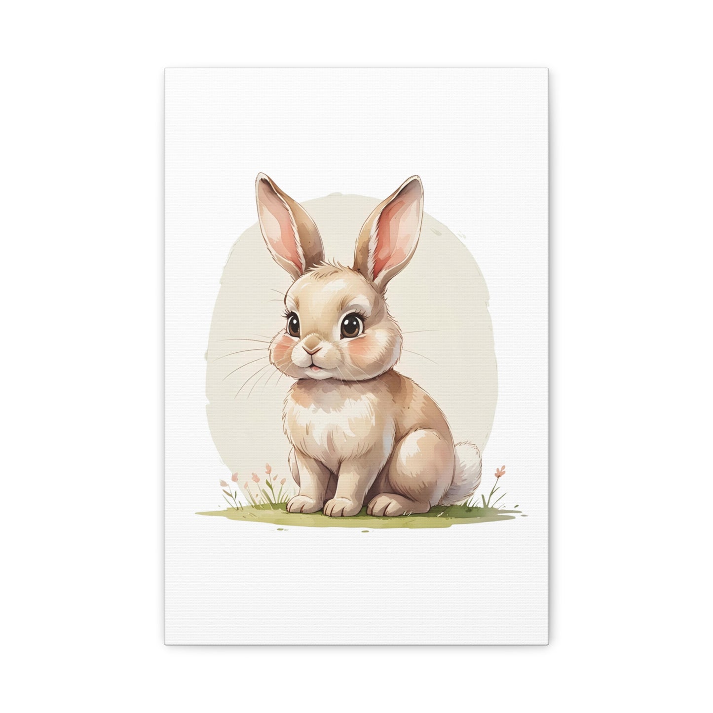 Cute Bunny Canvas Art Print, Nursery Decor, Child's Room Artwork, Animal Wall Art, Easter Decoration, Gift Idea - Free Shipping