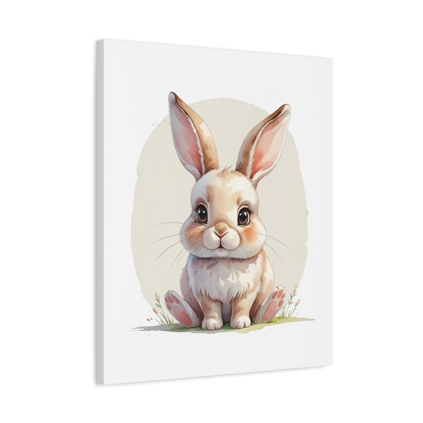 Adorable Bunny Canvas Art Print, Cute Bunny Wall Decor, Nursery or Kids Room, Easter Gift, Animal Lover Gift - Free Shipping