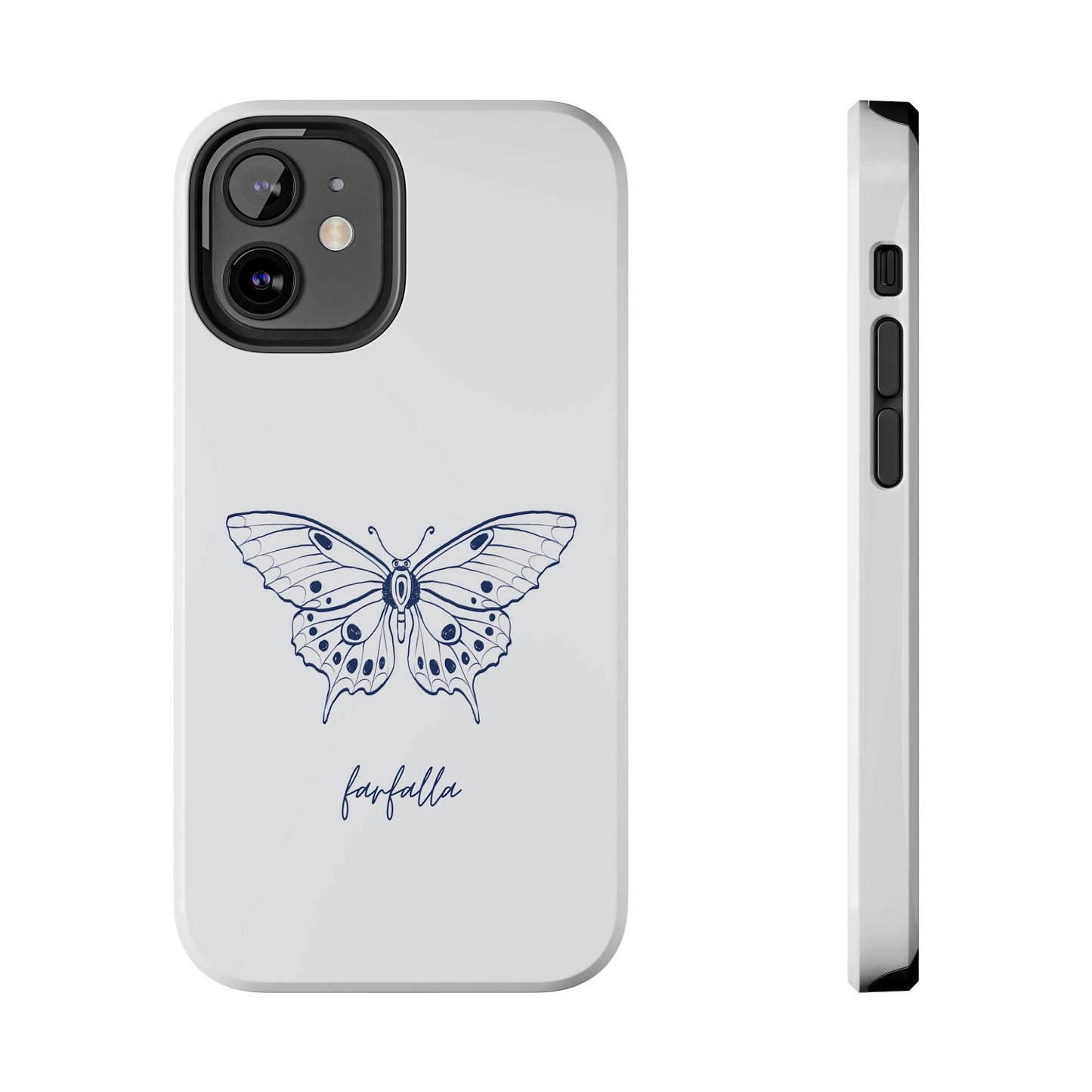 Farfalla Tough Phone Case - Butterfly Design, Protective Cover, Hard Shell Case, Stylish Smartphone Accessories, Gift for Tech Lovers